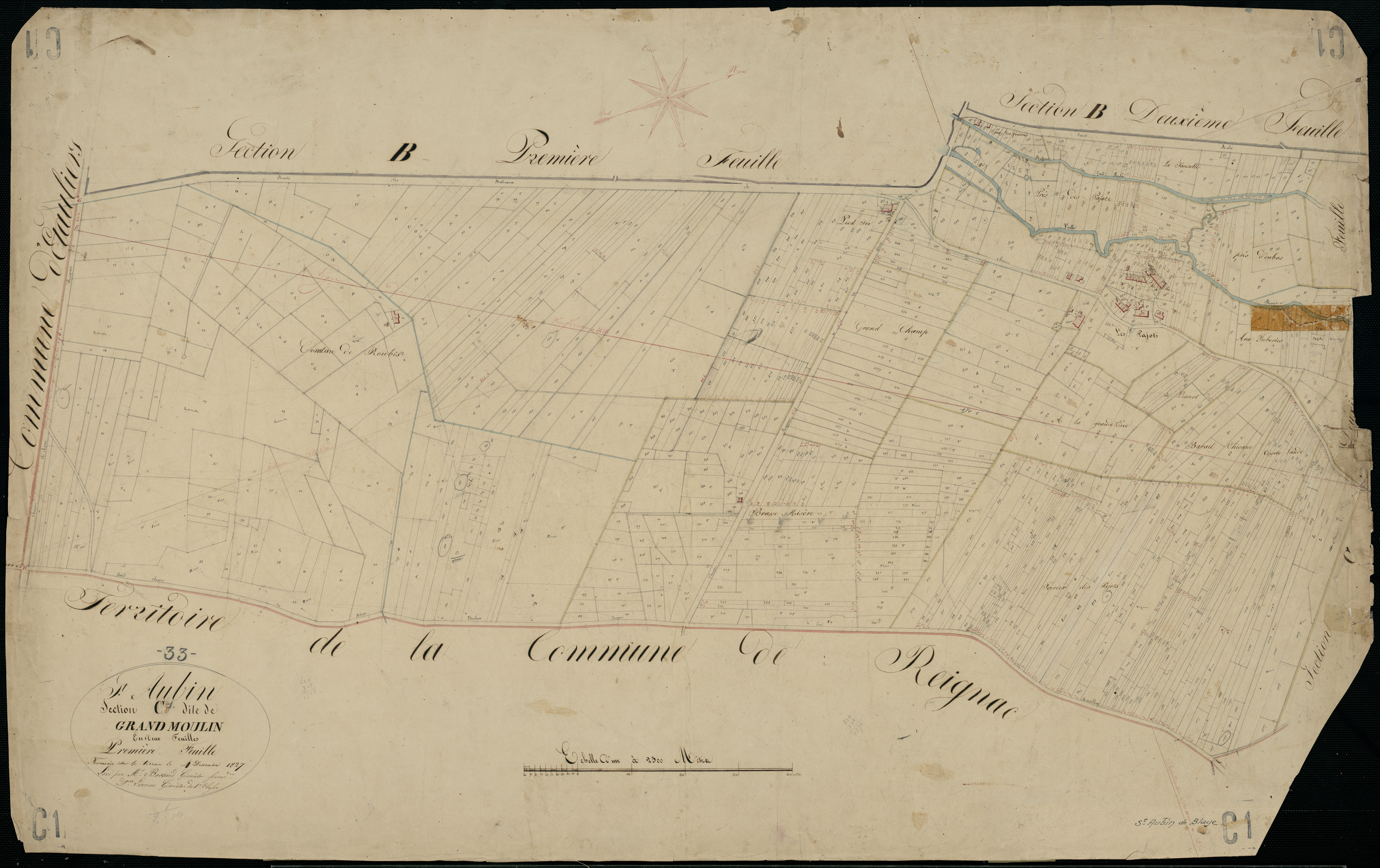 Blaye - -Section C feuille 1 : Grand-Moulin