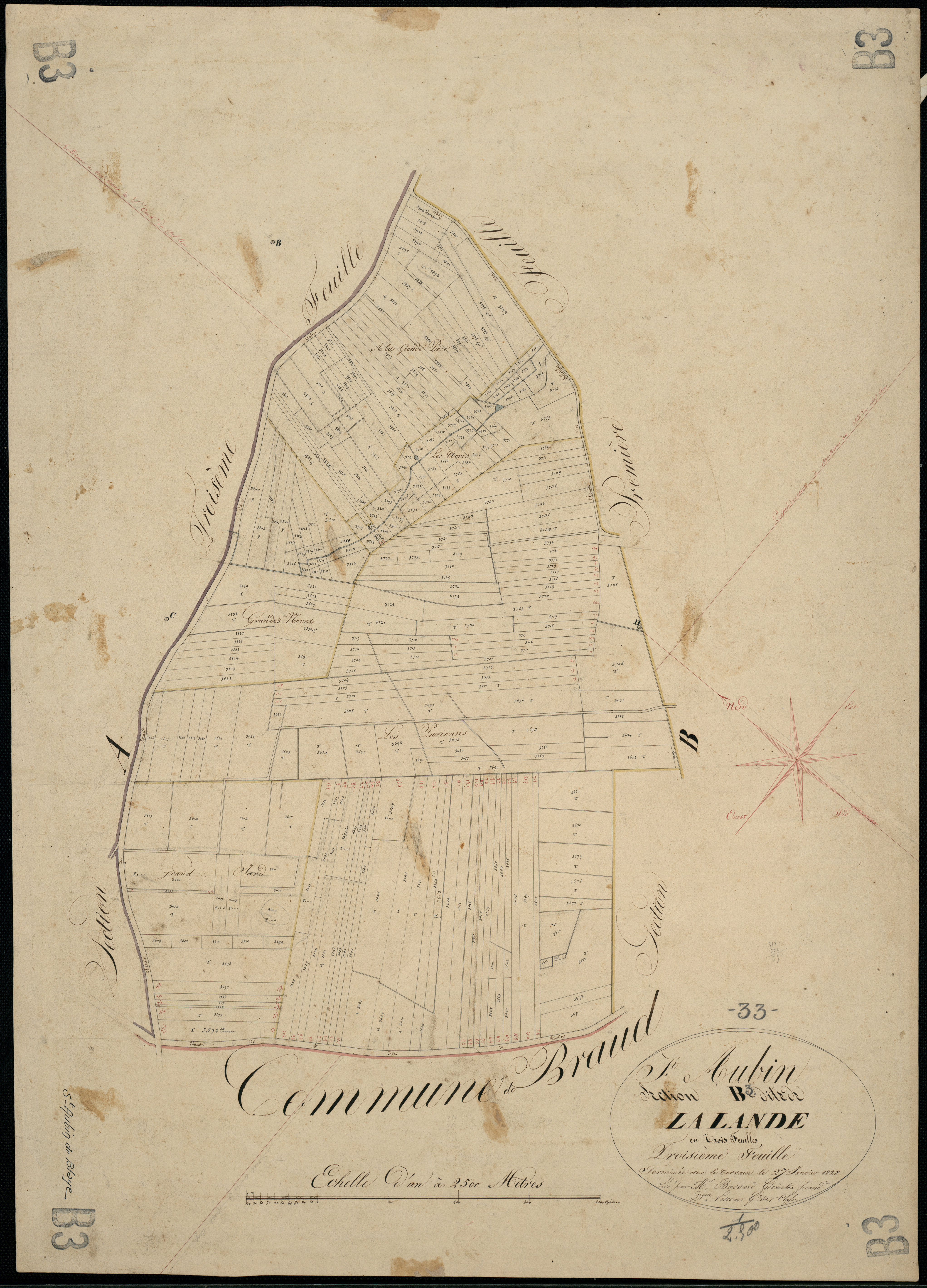 Blaye - -Section B feuille 3 : La Lande