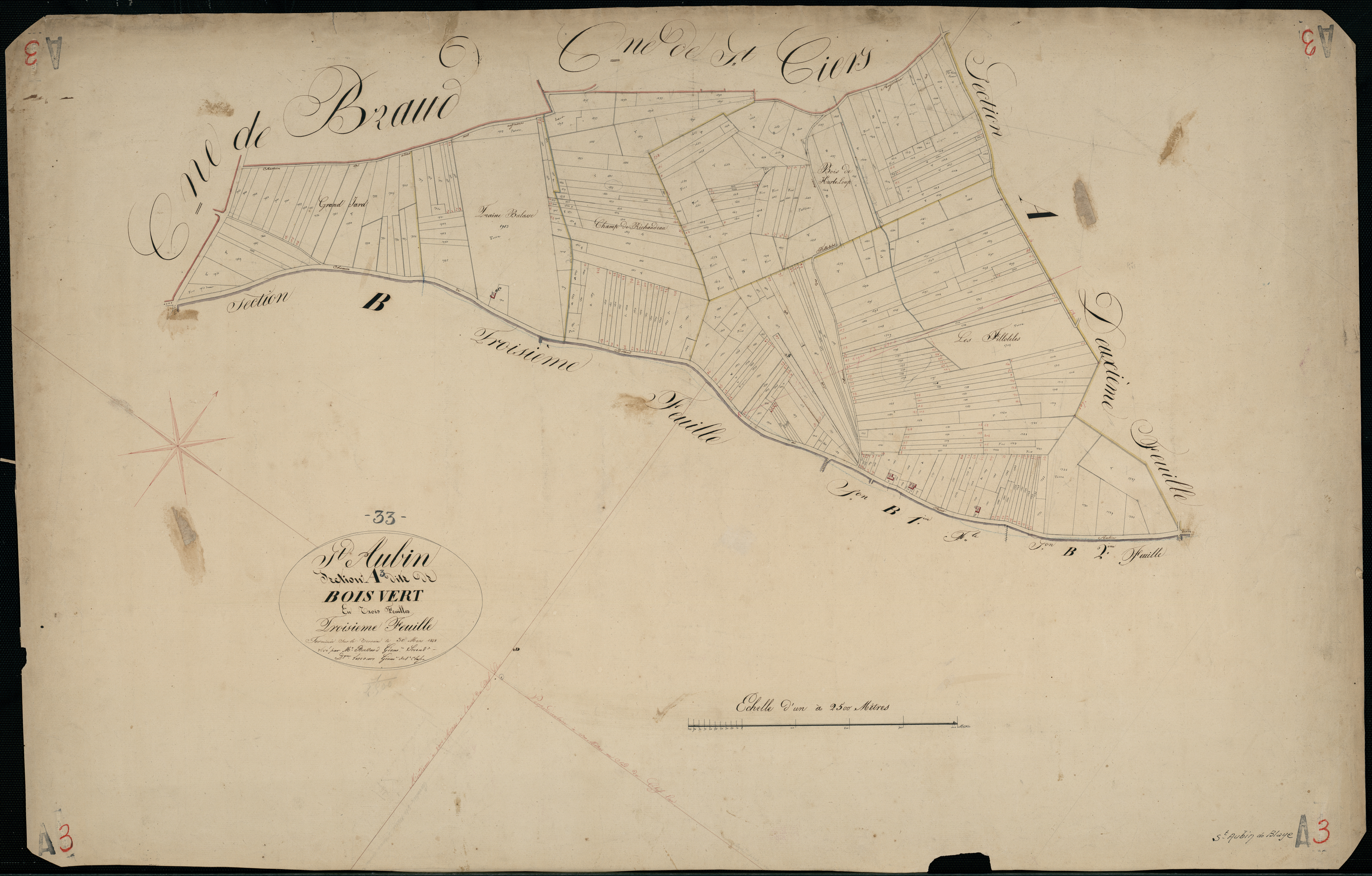 Blaye - -Section A feuille 3 : Bois-Vert