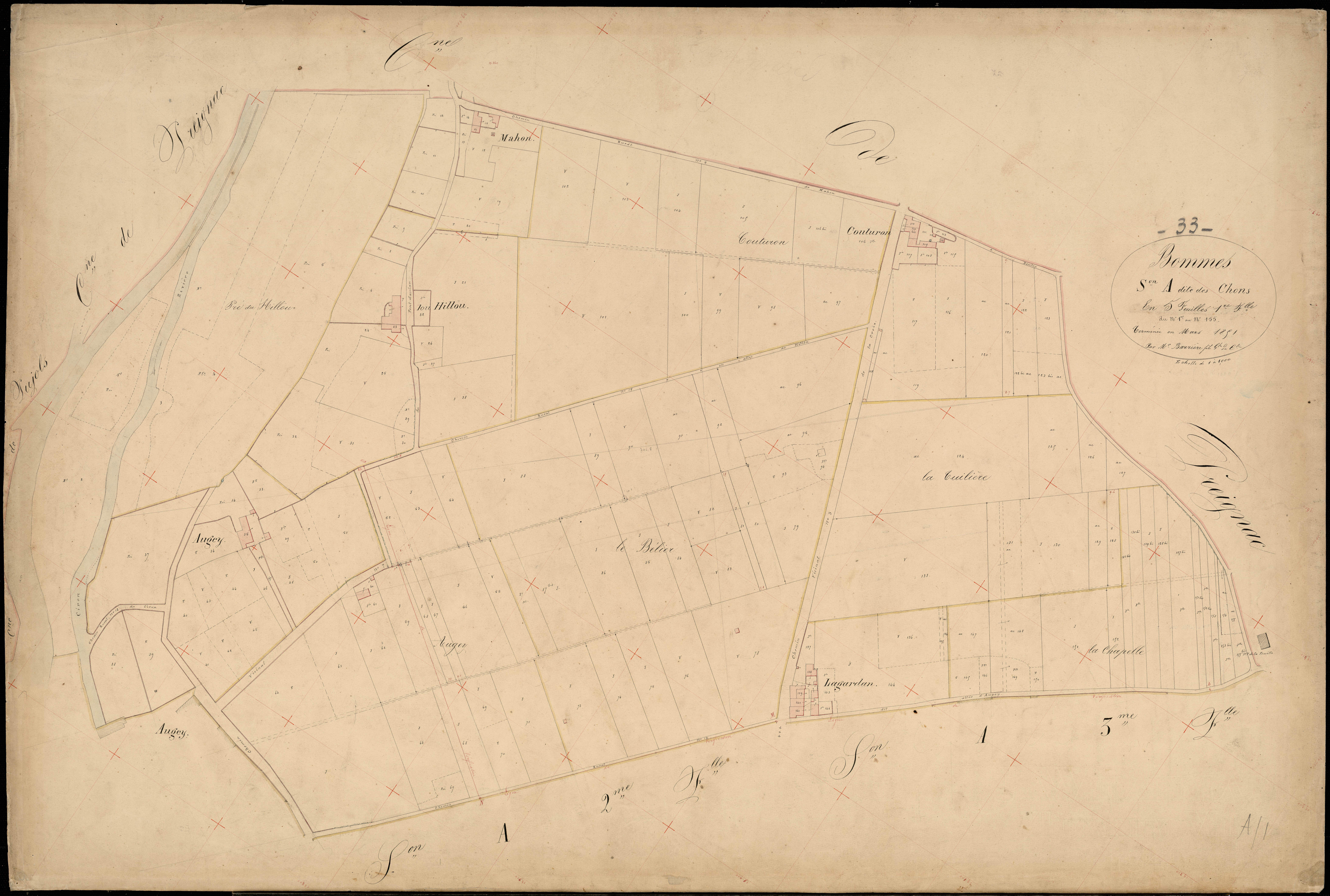 Bommes - -Section A feuille 1 : Les Chons