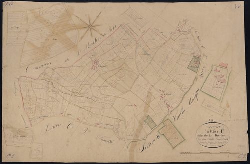Bonzac - -Section C feuille 1 : La Berrine et Trincaud