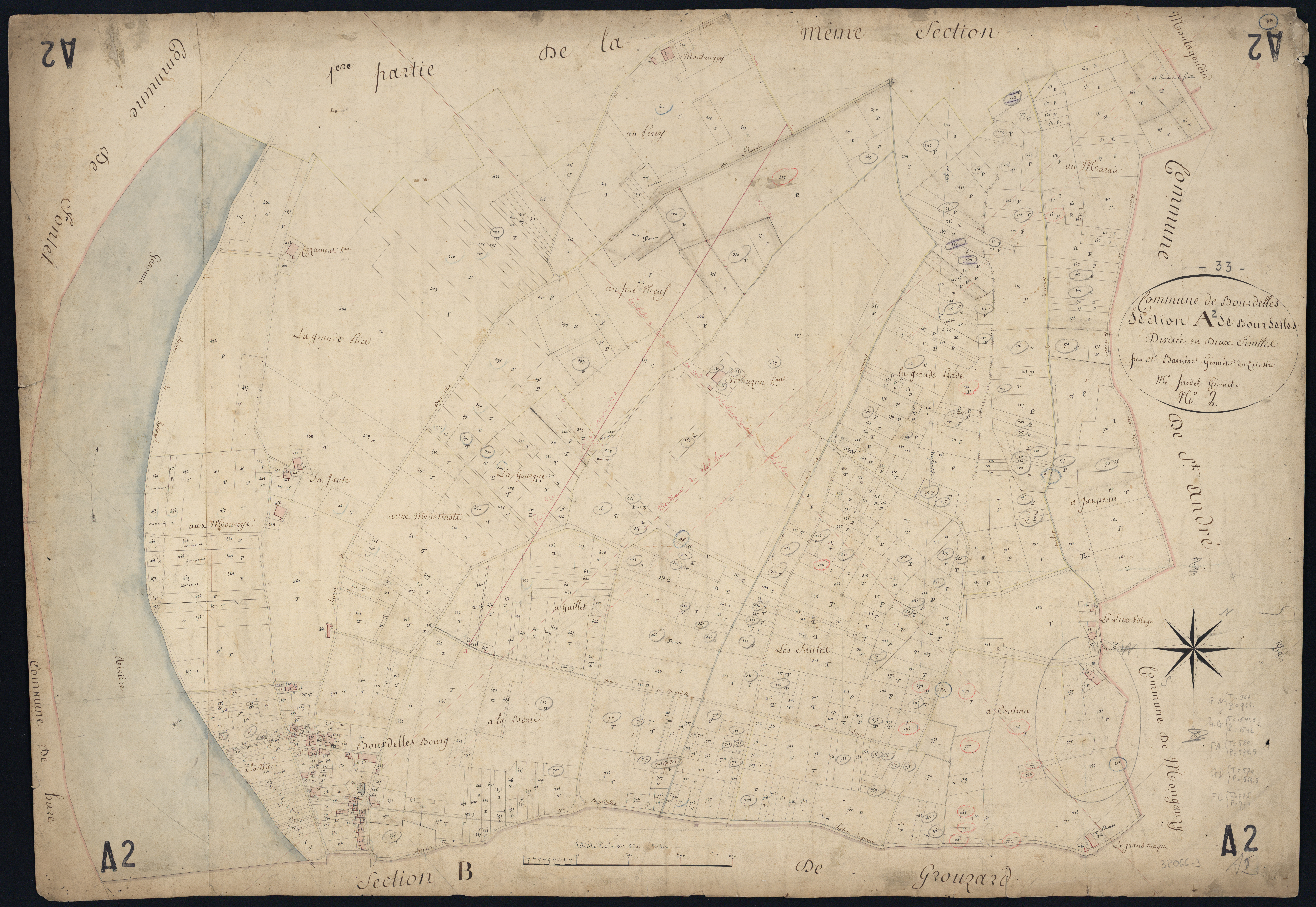 Bourdelles - -Section A feuille 2 : Bourdelles