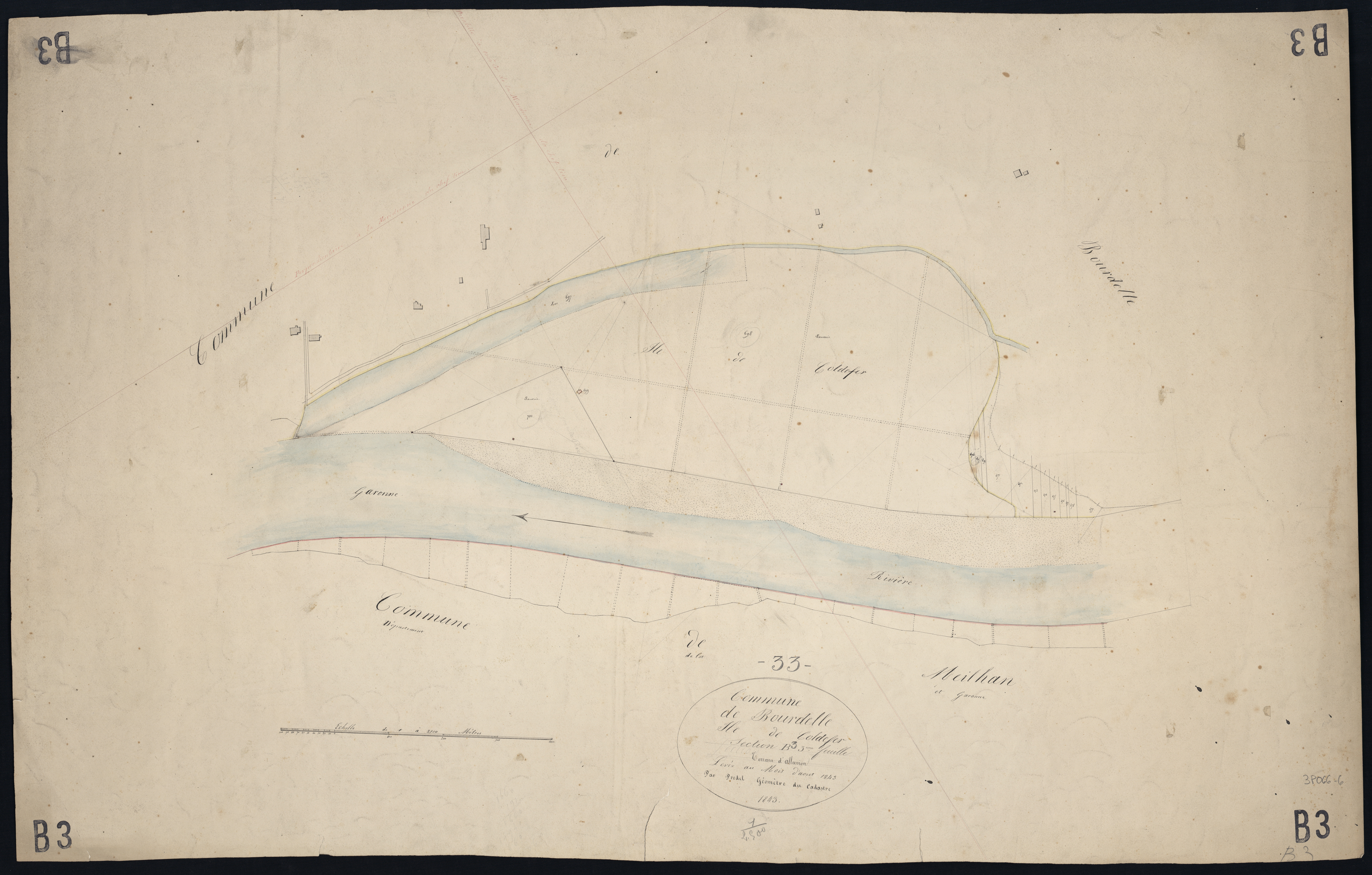 Bourdelles - -Section B feuille 3 : L'Ile-de-Coldefer