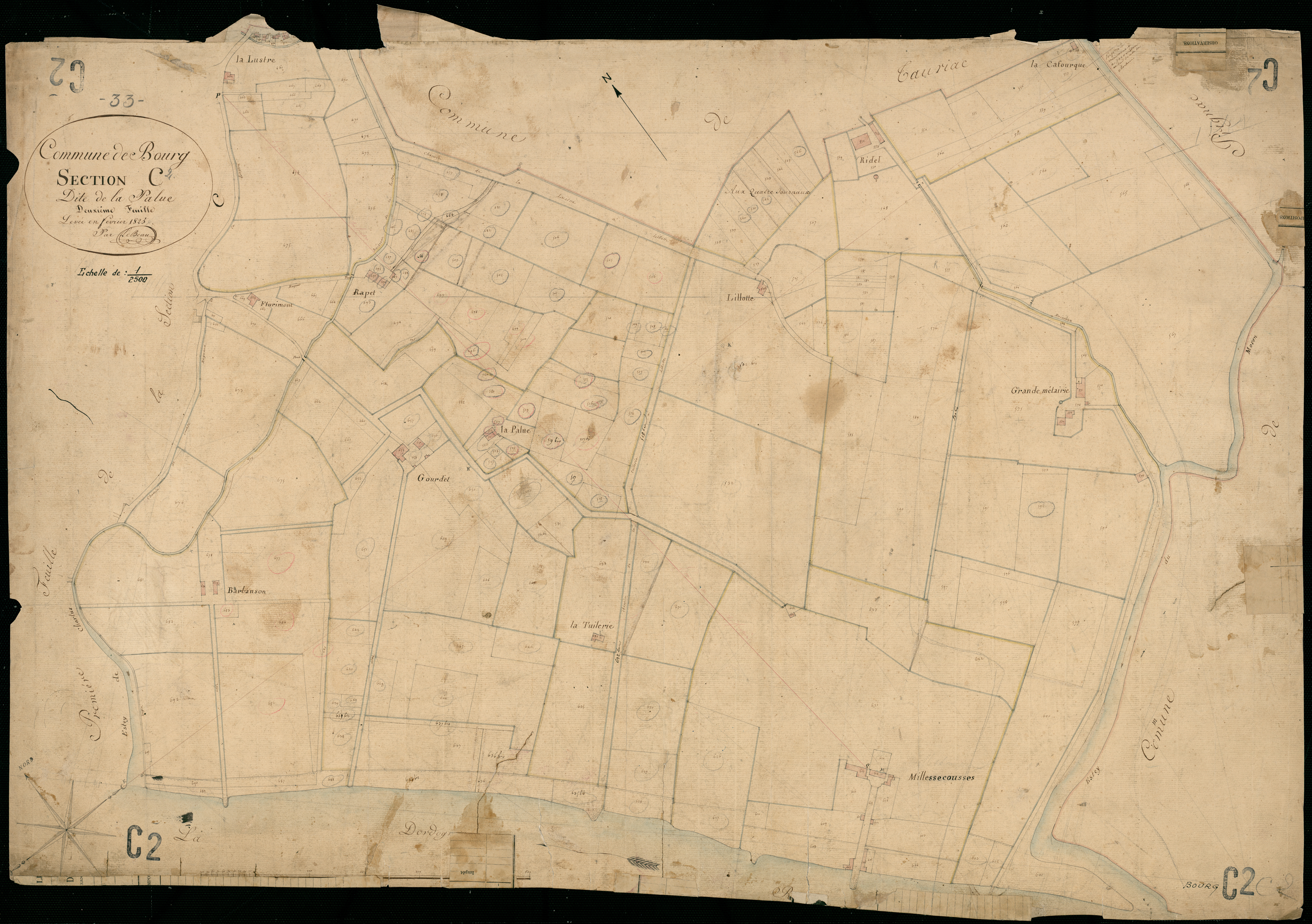 Bourg - -Section C feuille 2 : La Palus