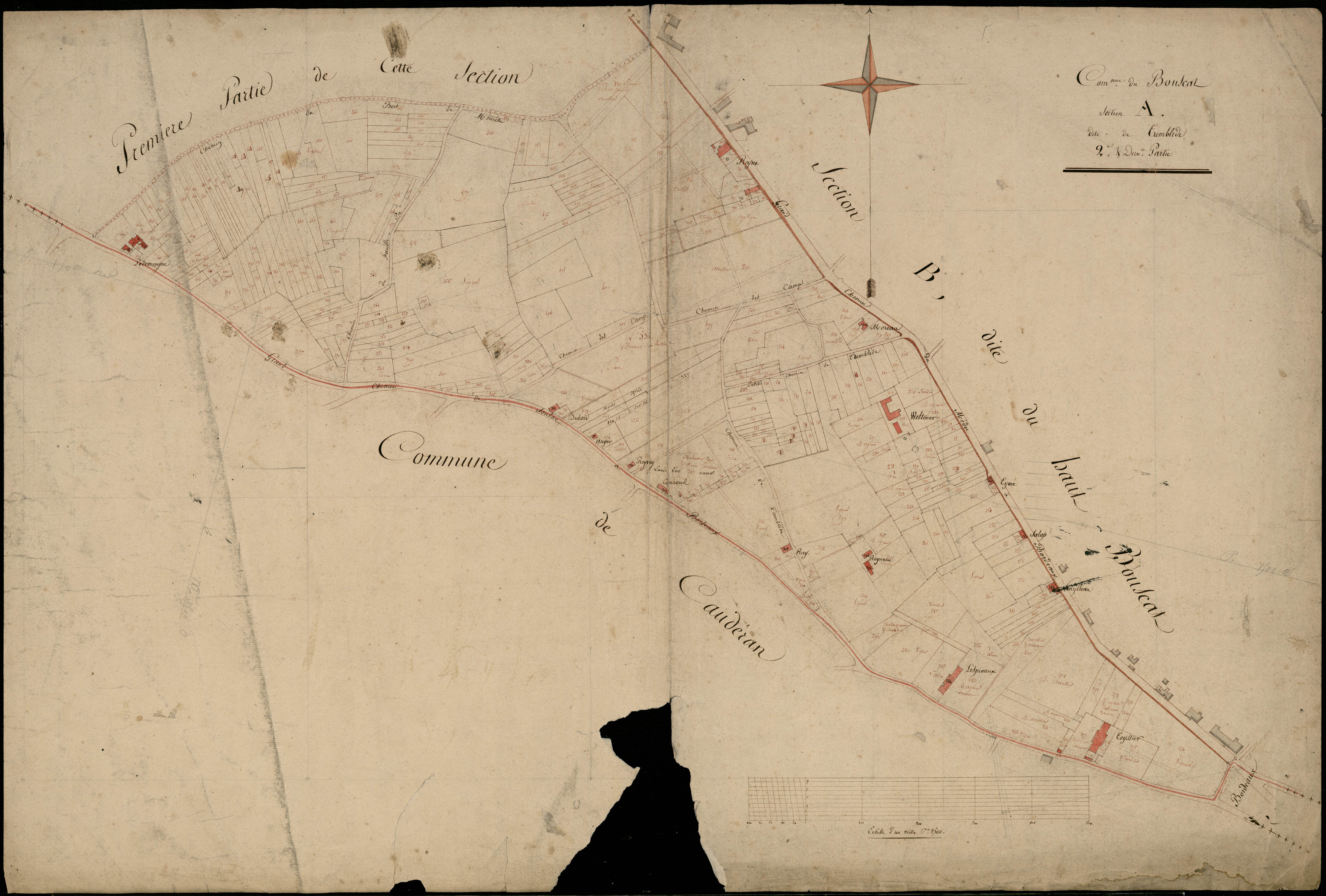 Le Bouscat - -Section A feuille 2 : Tremblède