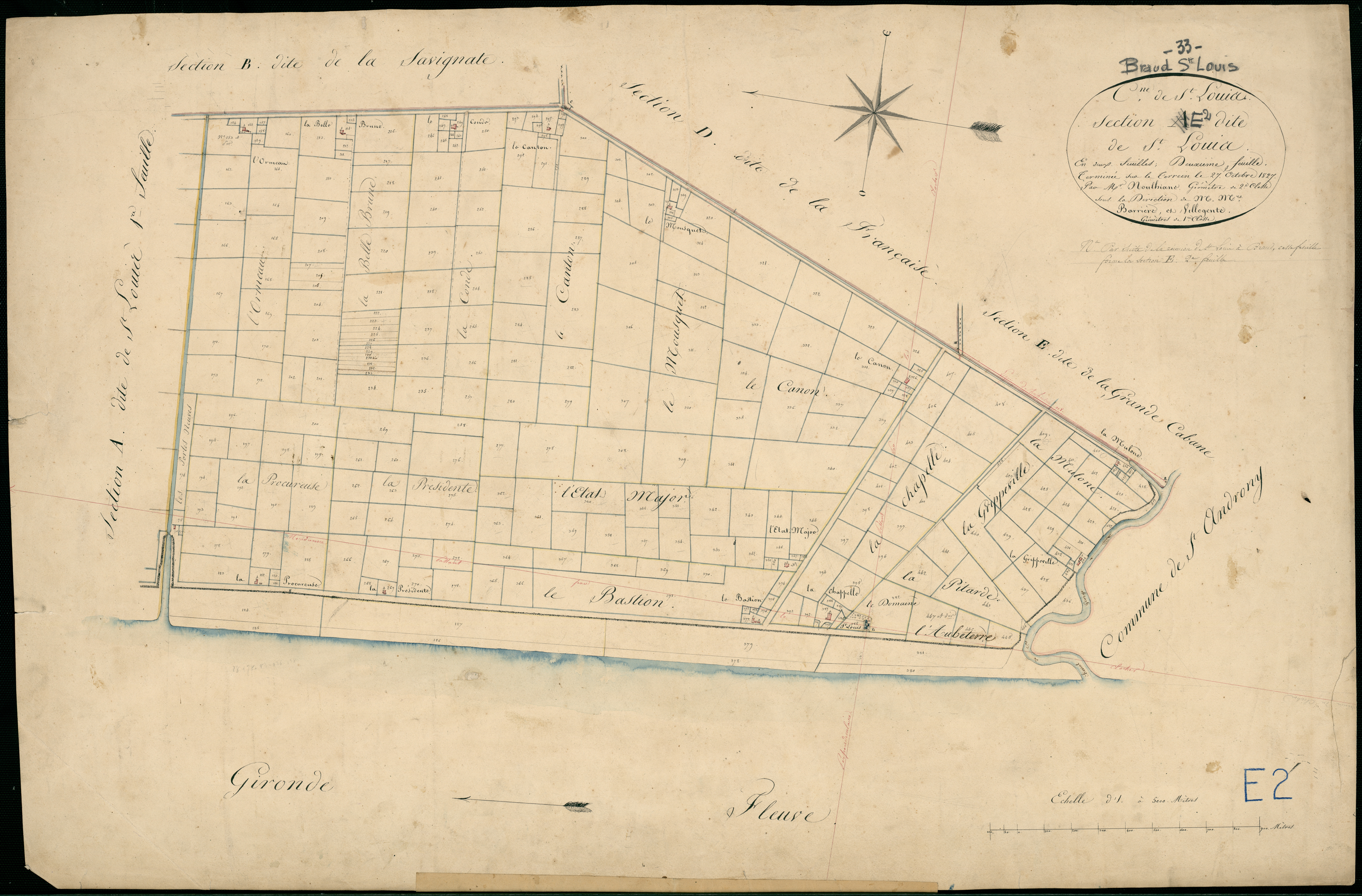 Braud-et-Saint-Louis - -Section E feuille 2 : Saint-Louis
