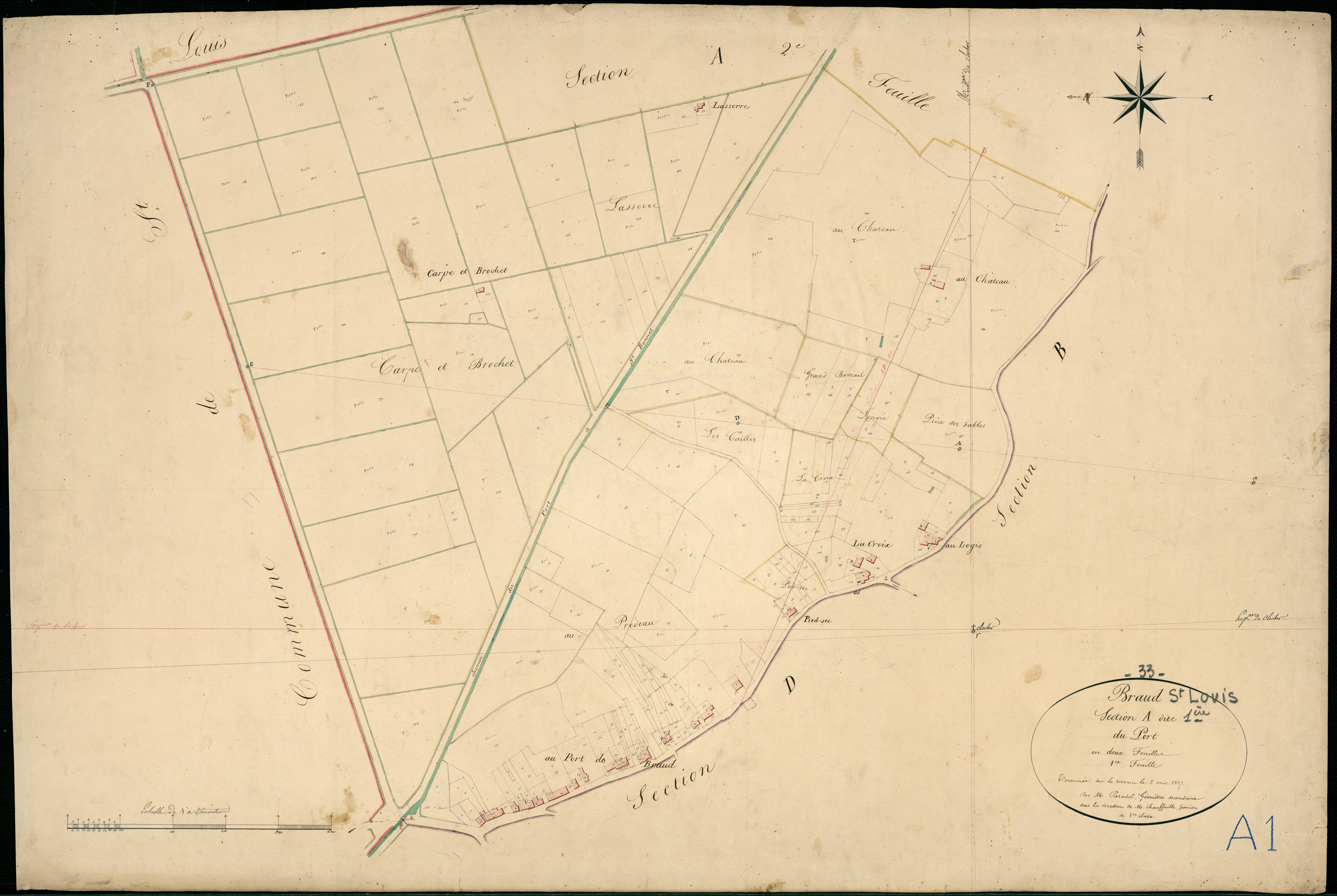Braud-et-Saint-Louis - -Section A feuille 1 : Le Port