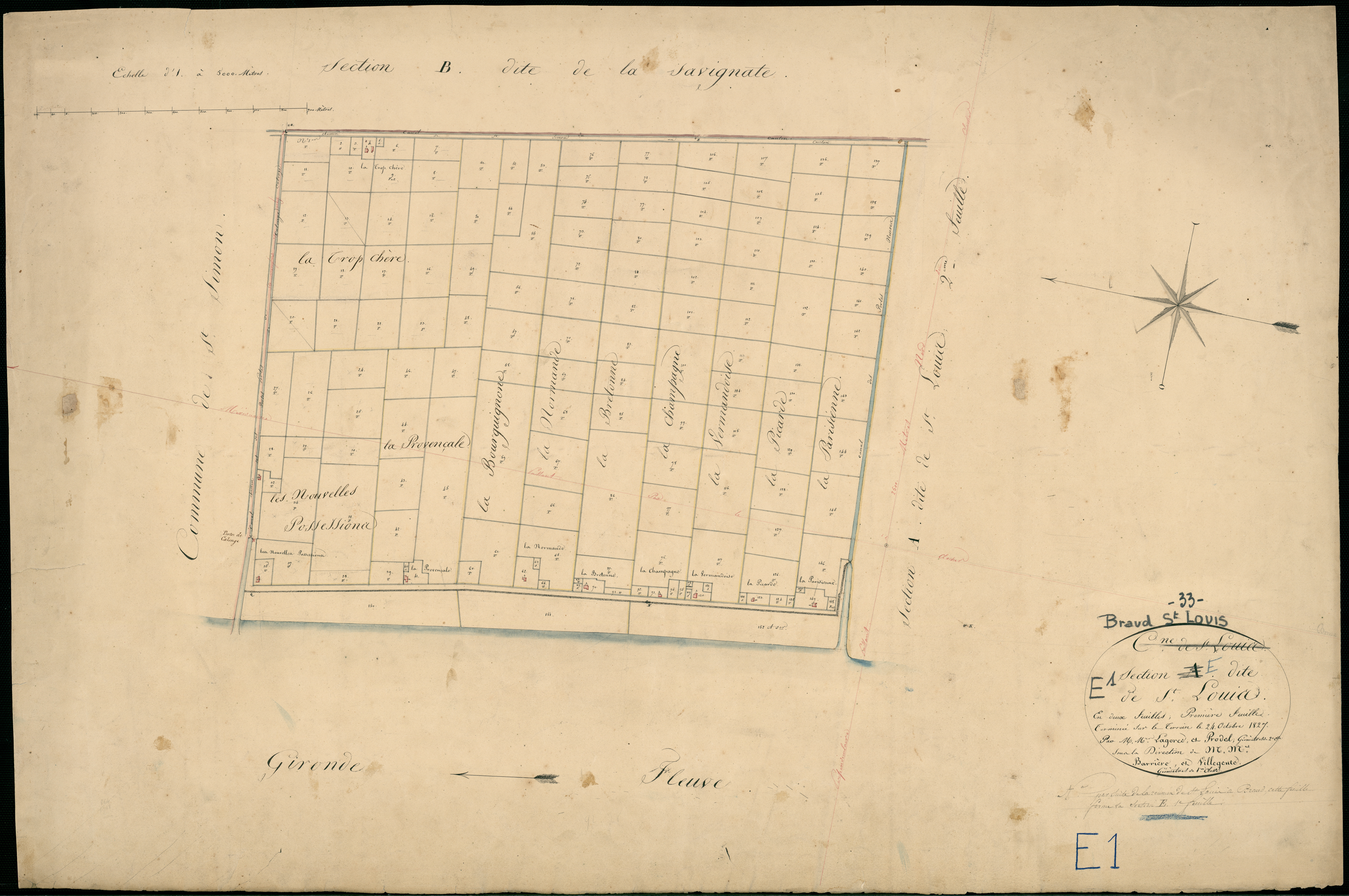 Braud-et-Saint-Louis - -Section E feuille 1 : Saint-Louis