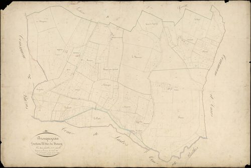 Brouqueyran - -Section B feuille 3 : Le Bourg