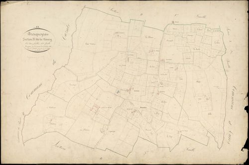 Brouqueyran - -Section B feuille 2 : Le Bourg