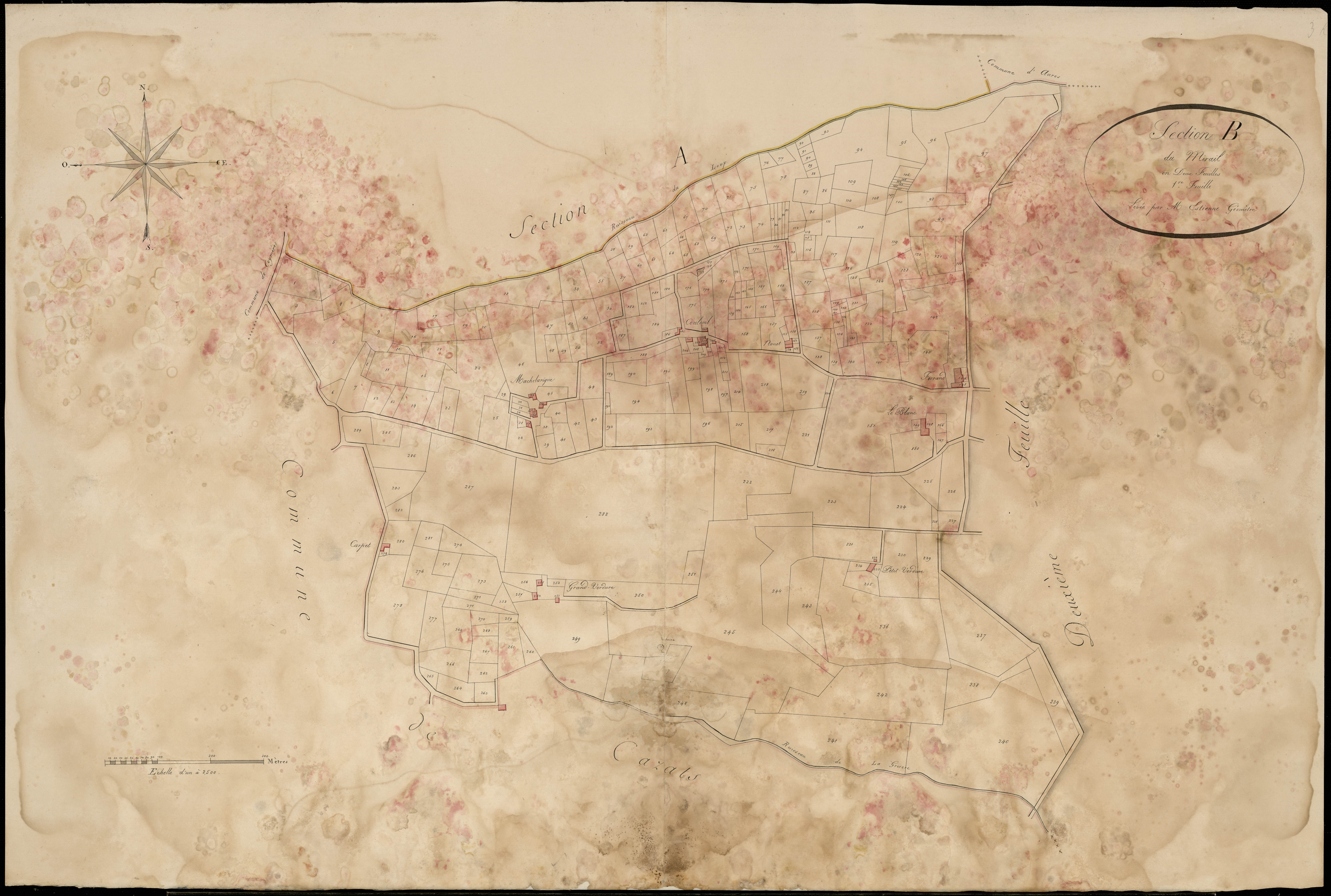 Brouqueyran - -Section B feuille 1 : Le Mirail