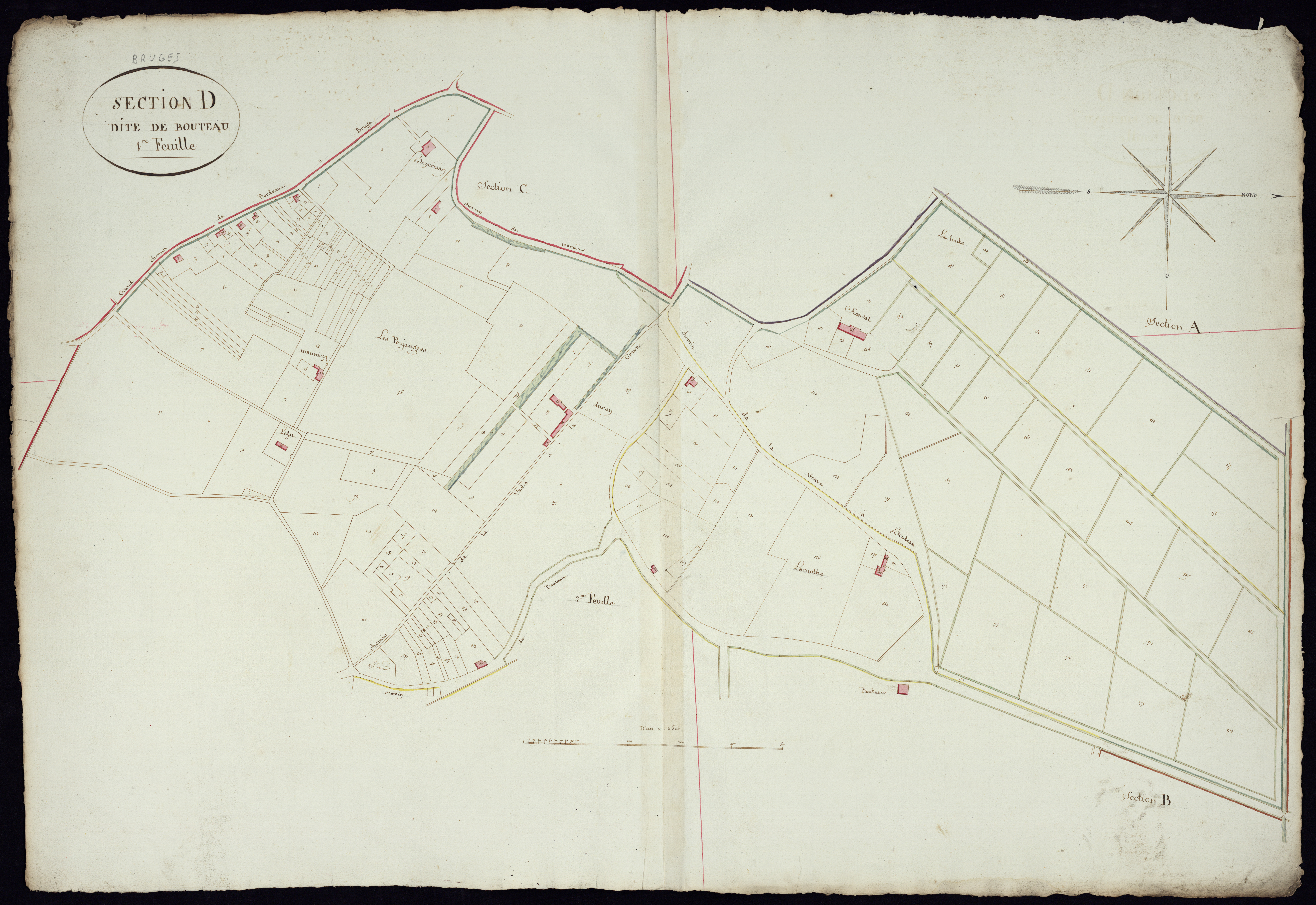 Bruges - -Section D feuille 1 : Bouteau