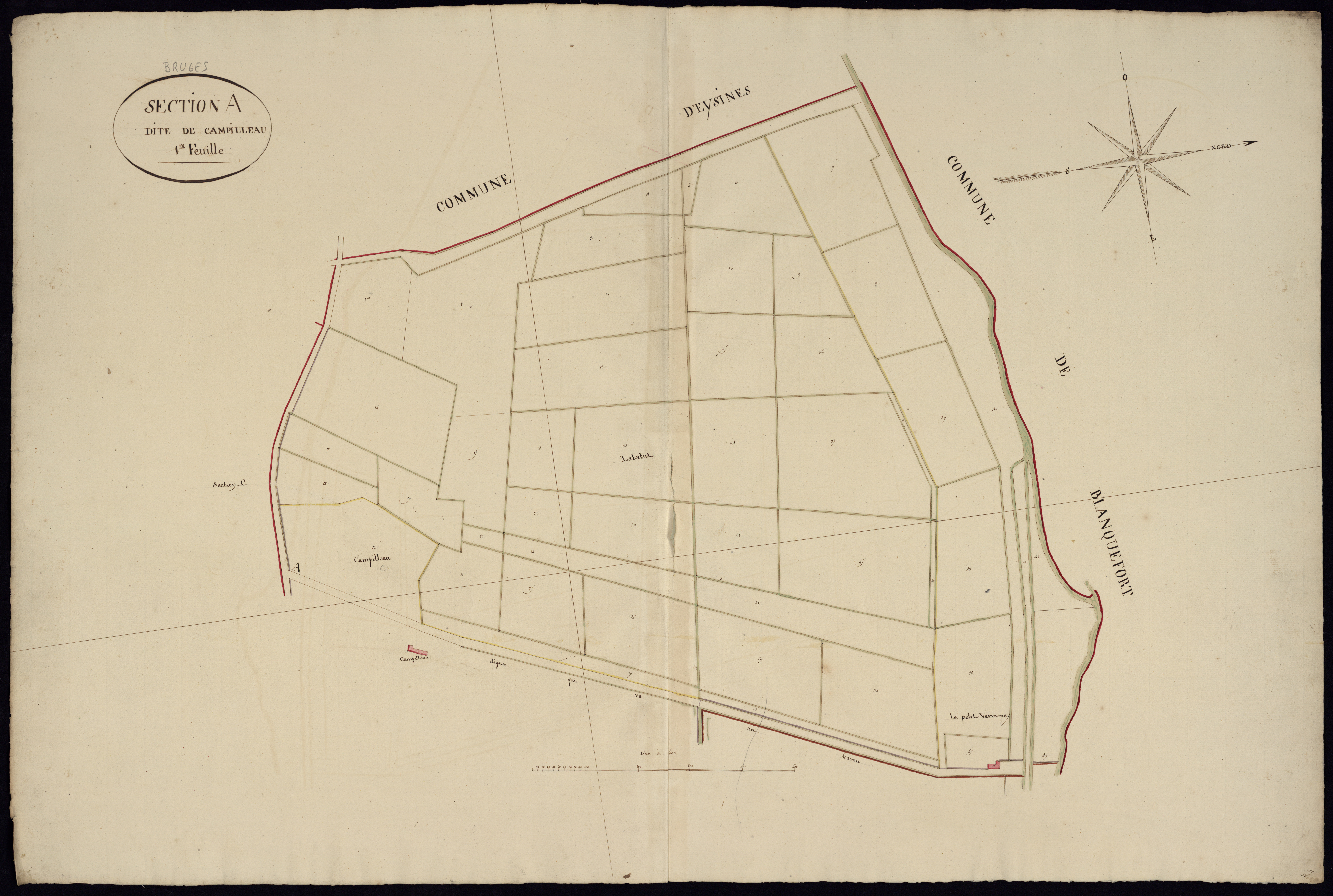 Bruges - -Section A feuille 1 : Campilleau