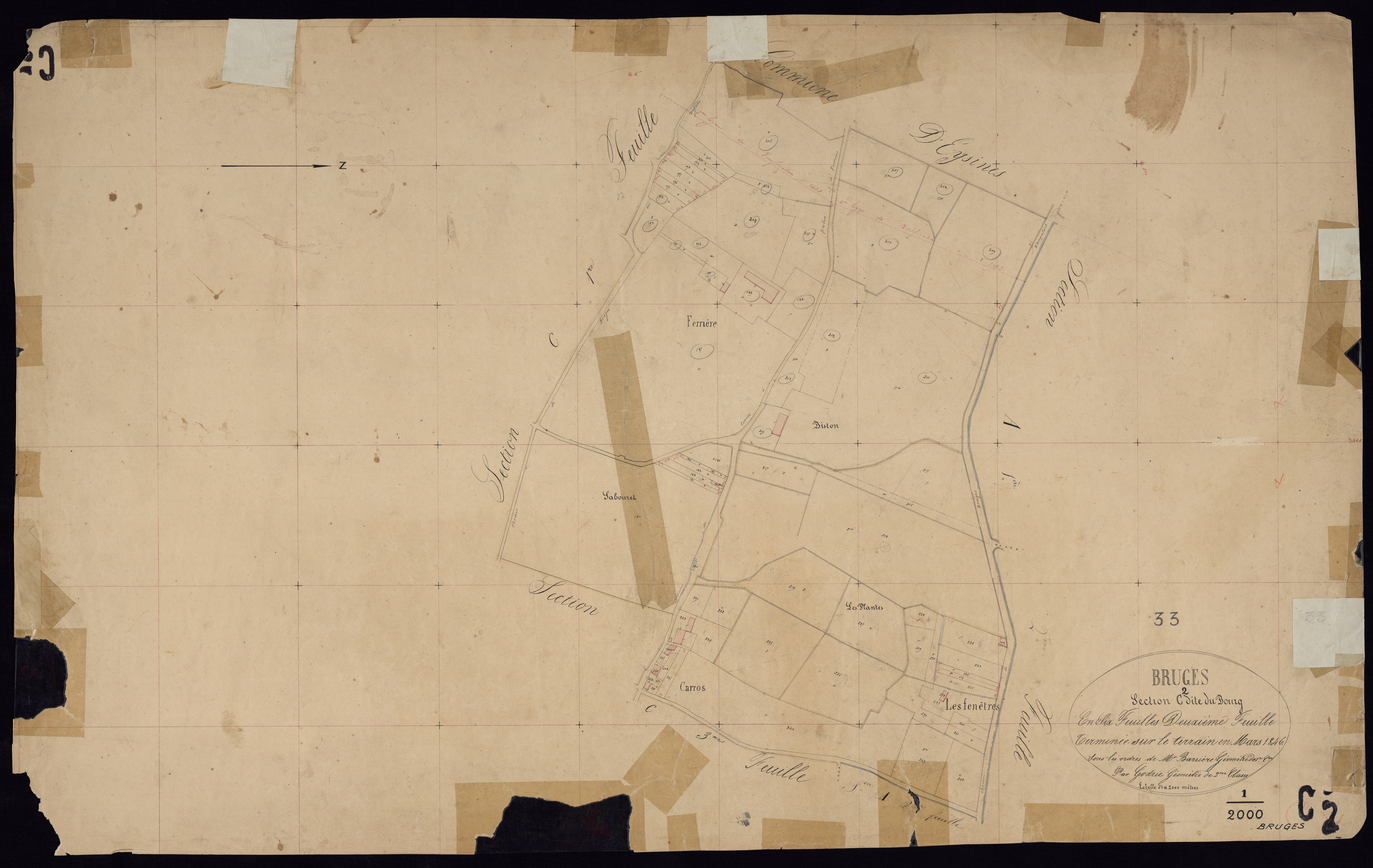 Bruges - -Section C feuille 2 : Le Bourg