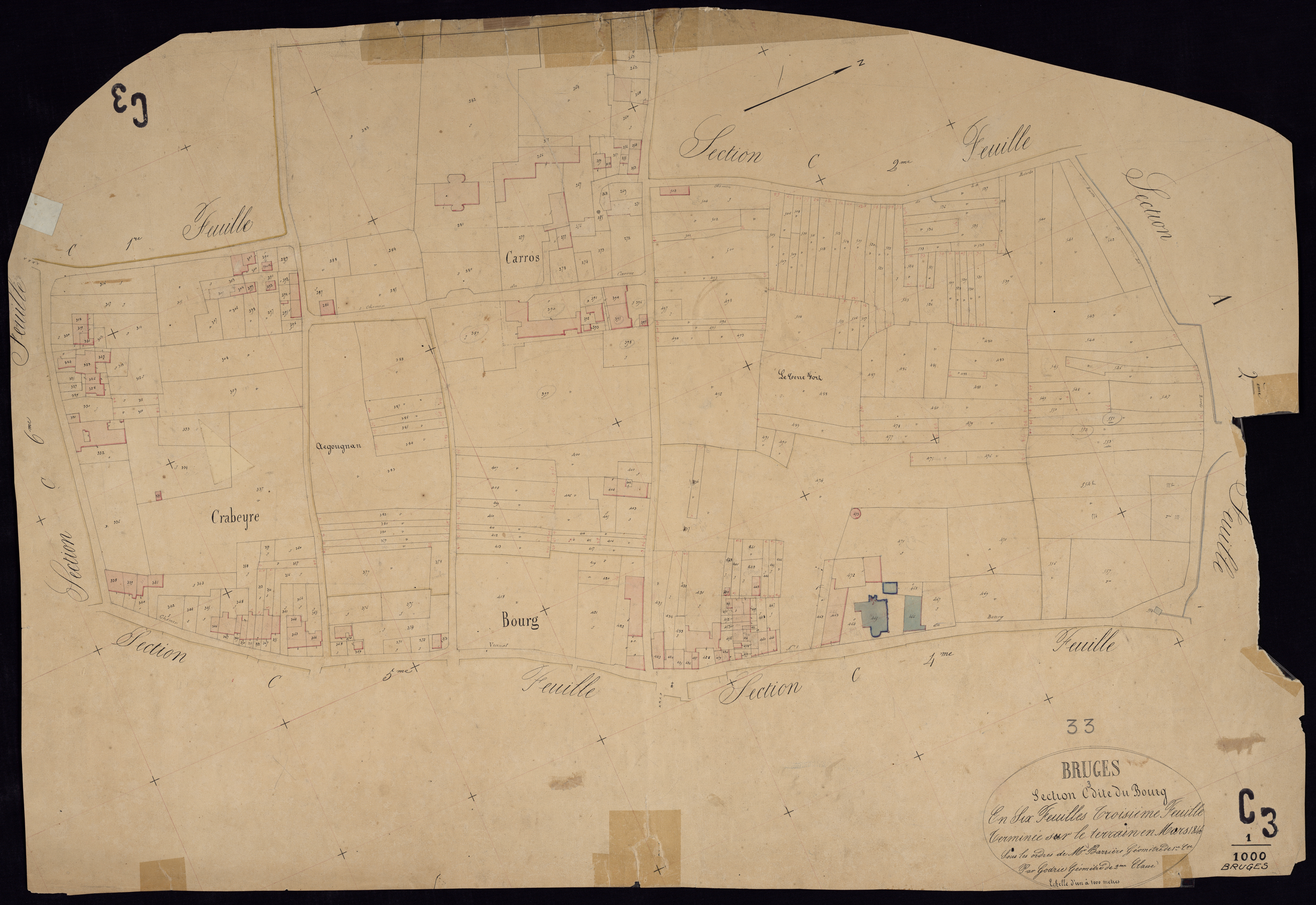 Bruges - -Section C feuille 3 : Le Bourg