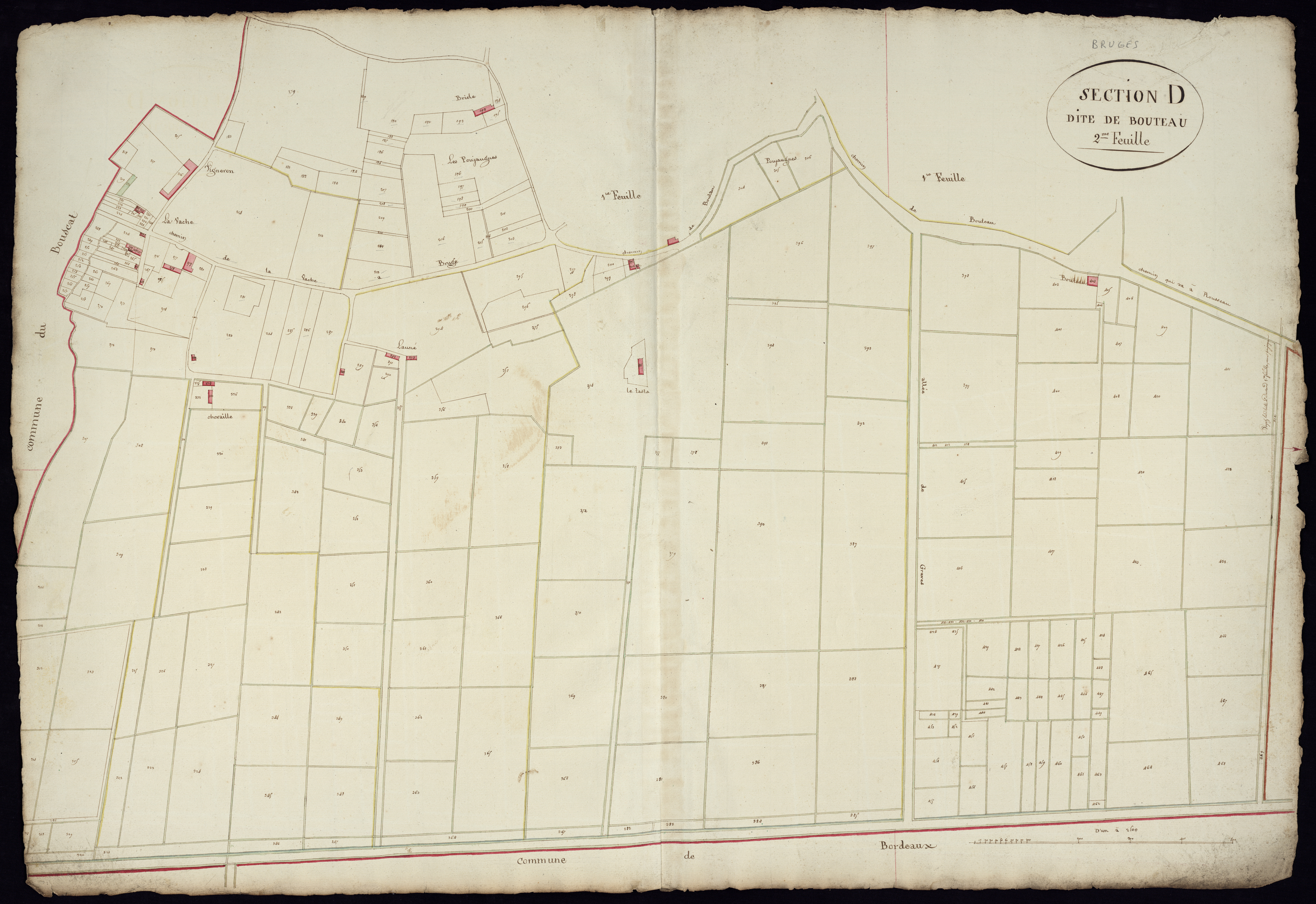 Bruges - -Section D feuille 2 : Bouteau