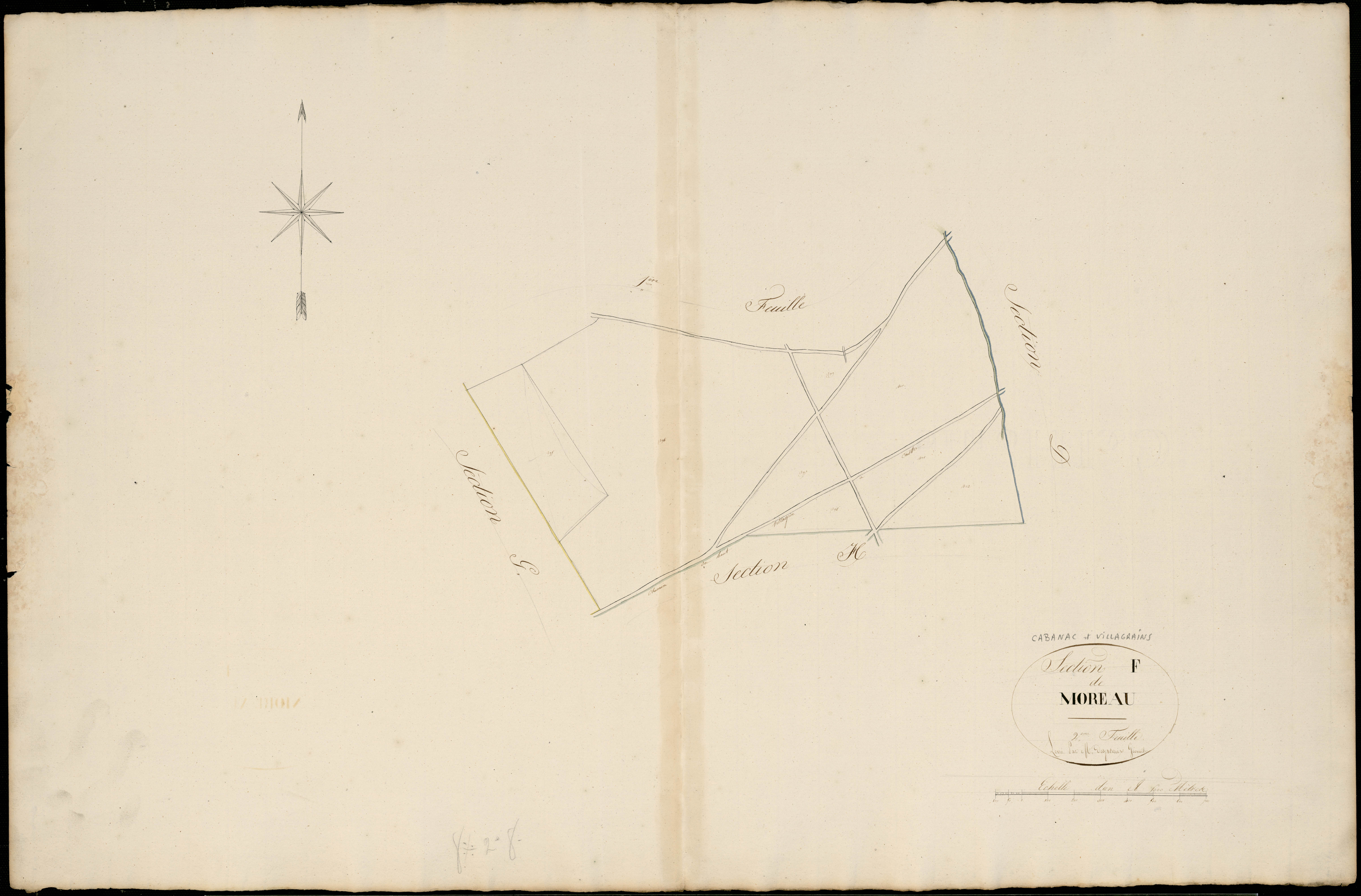Cabanac-et-Villagrains - -Section F feuille 2 : Moreau