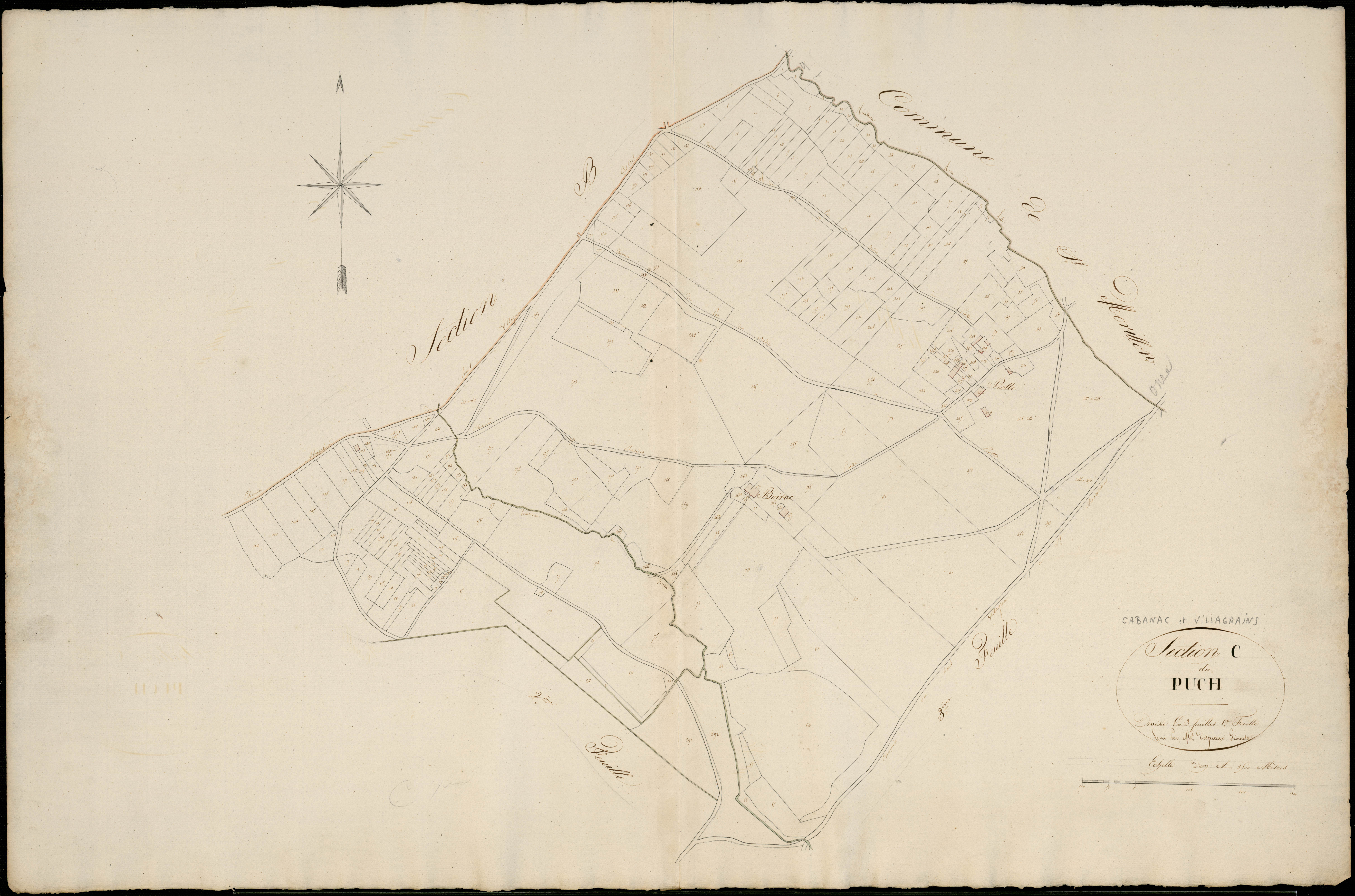 Cabanac-et-Villagrains - -Section C feuille 1 : Le Puch