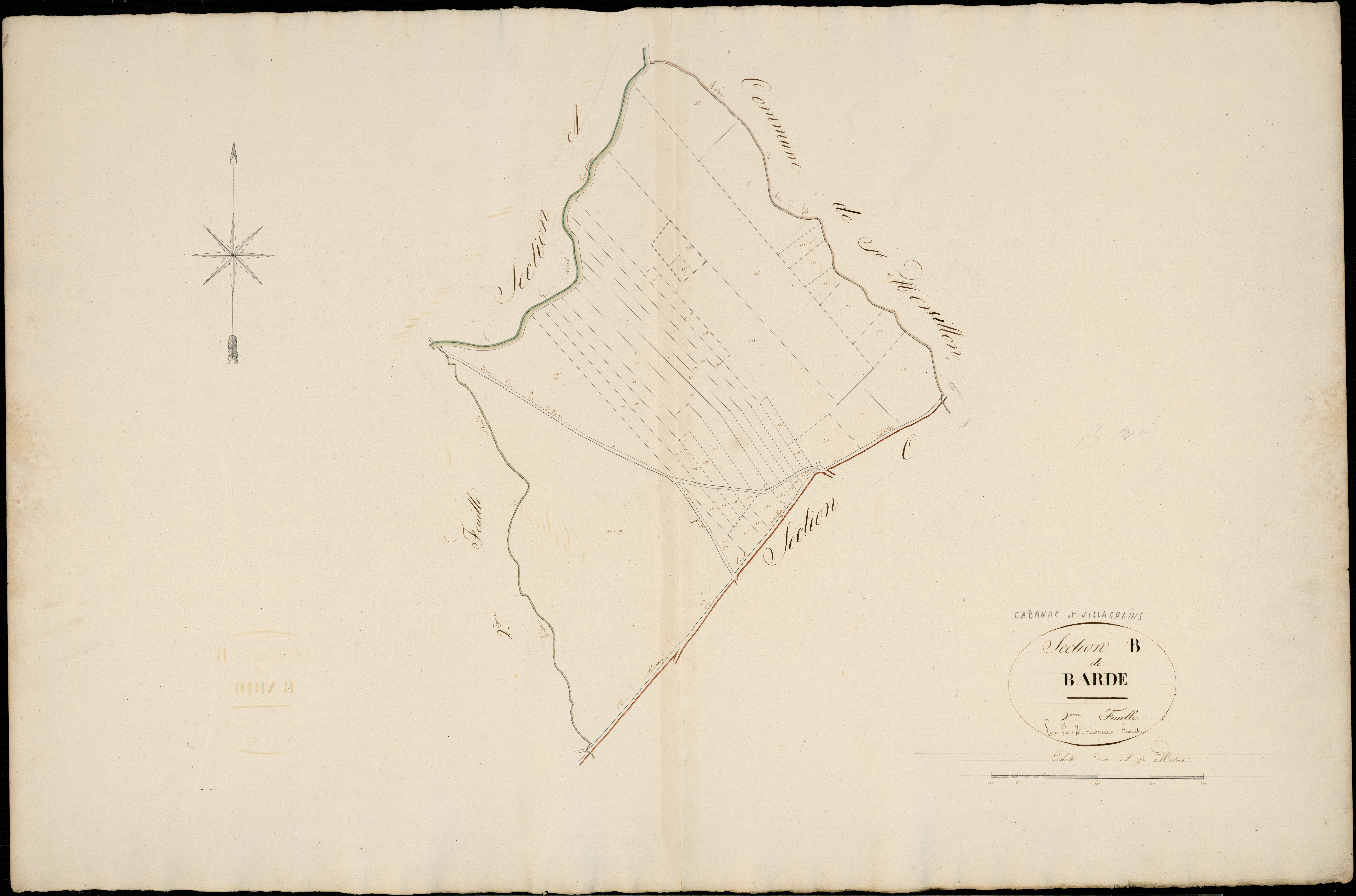 Cabanac-et-Villagrains - -Section B feuille 2 : La Barde