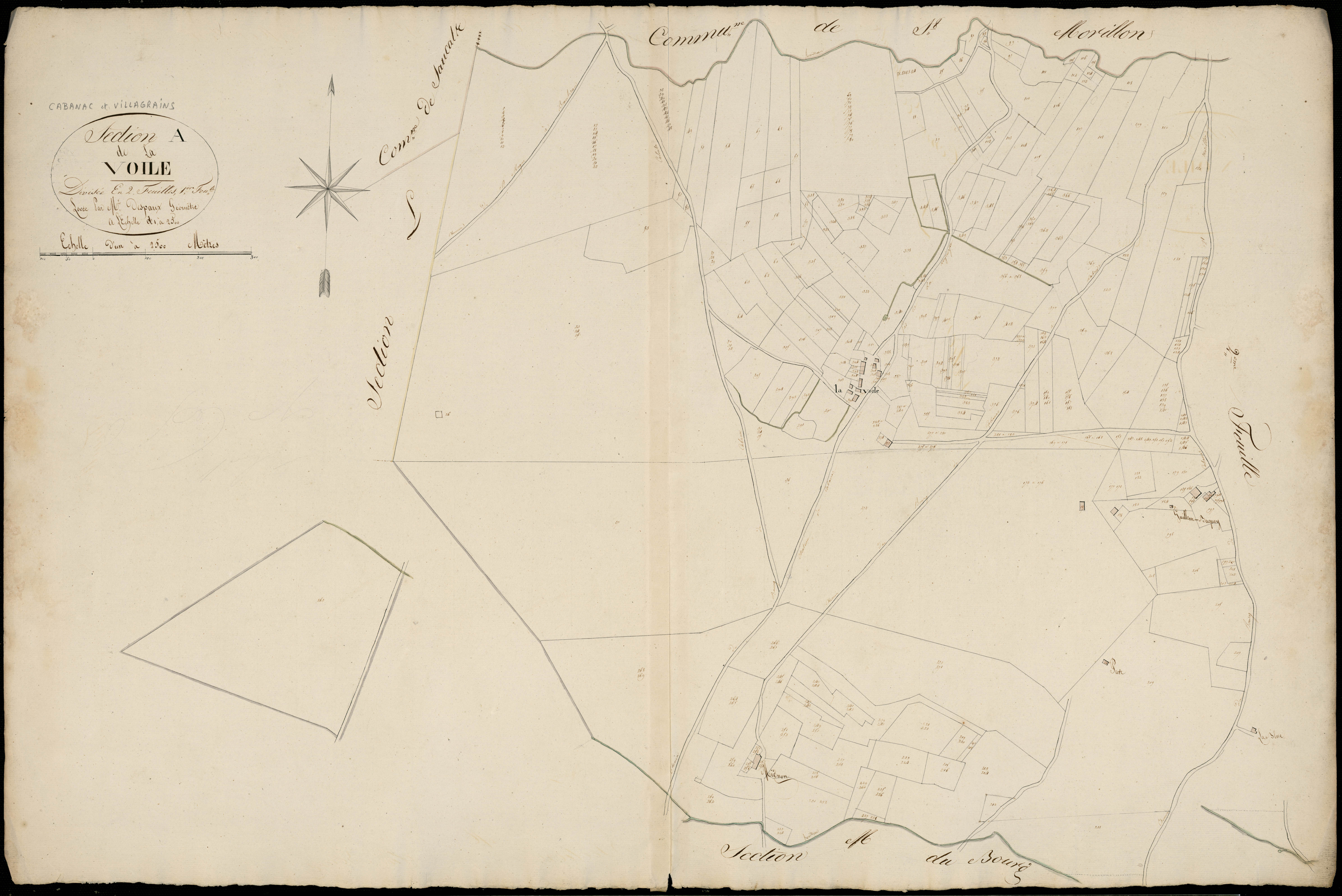 Cabanac-et-Villagrains - -Section A feuille 1 : La Voile