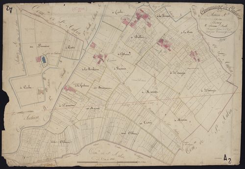 Cabara - -Section A feuille 2 : Le Bourg