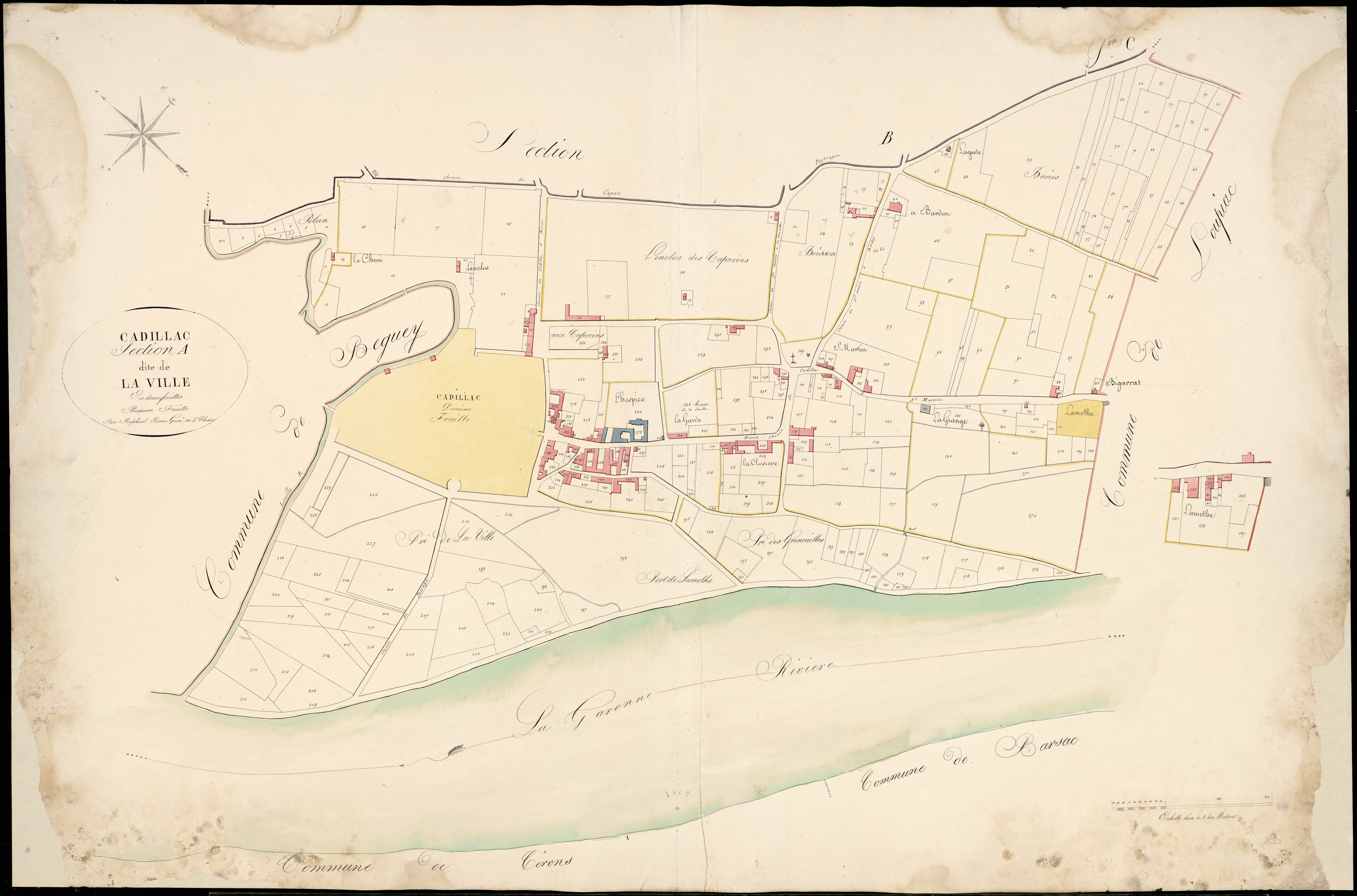 Cadillac - -Section A feuille 1 : La Ville