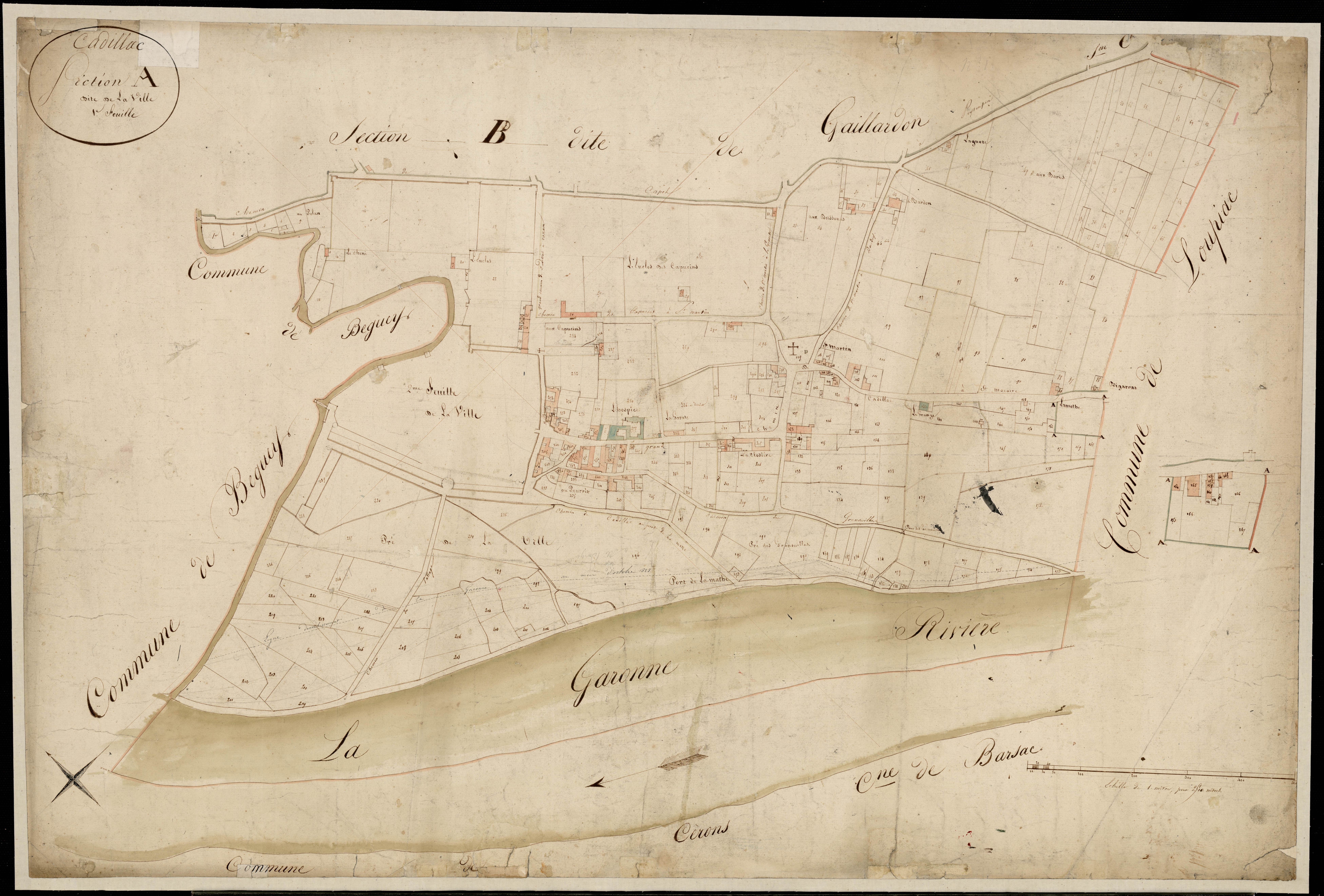 Cadillac - -Section A feuille 1 : La Ville