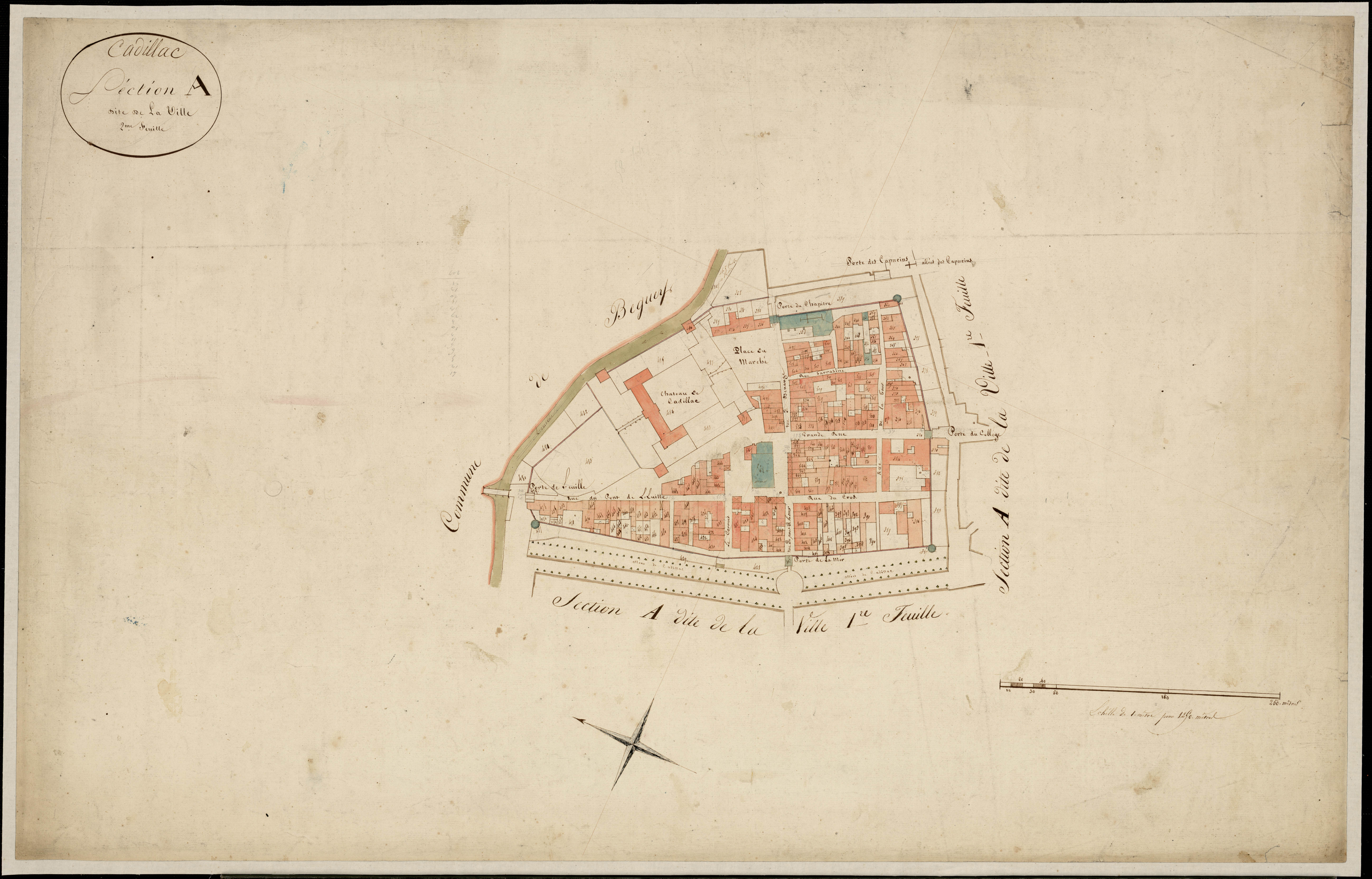 Cadillac - -Section A feuille 2 : La Ville