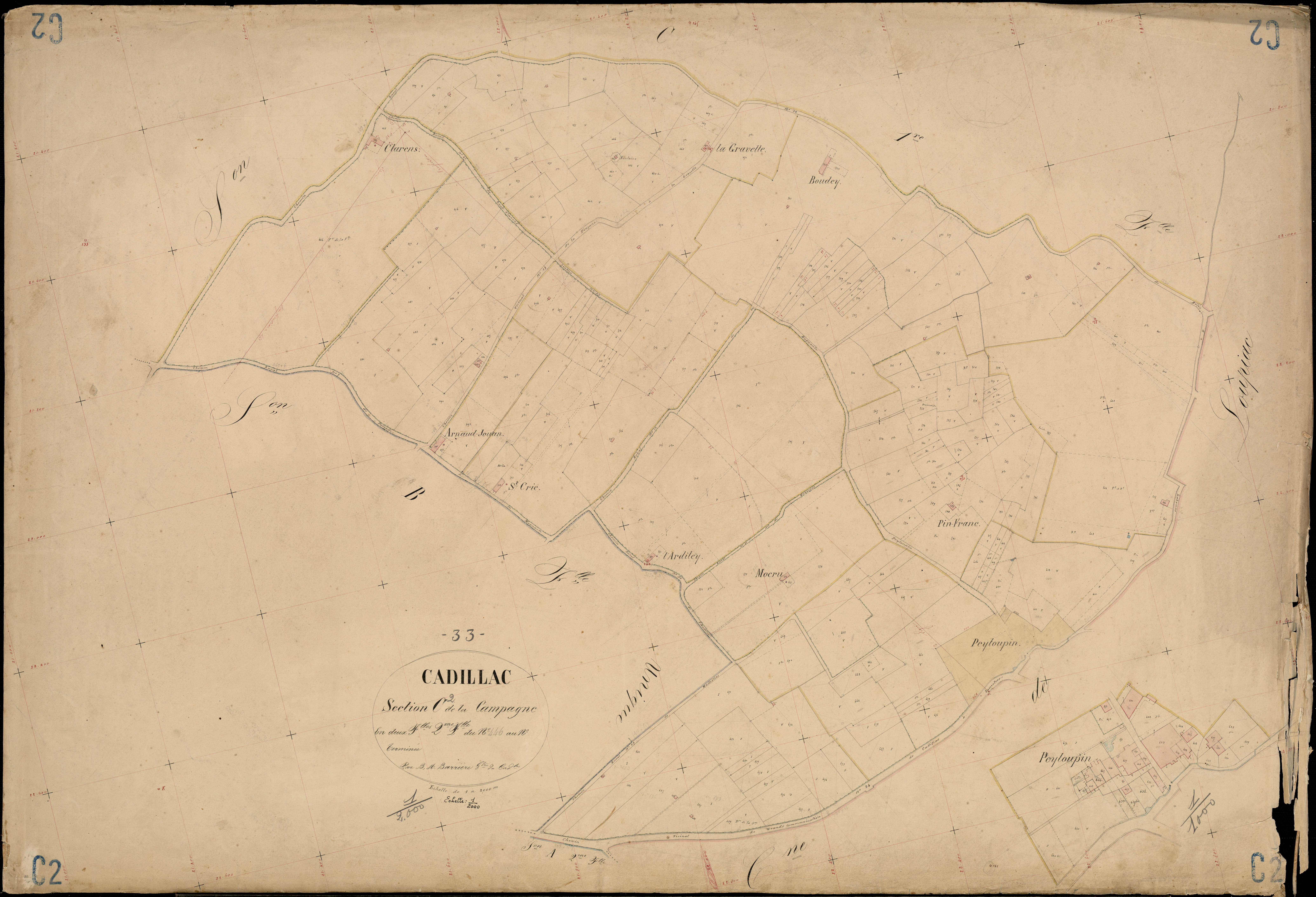 Cadillac - -Section C feuille 2 : La Campagne