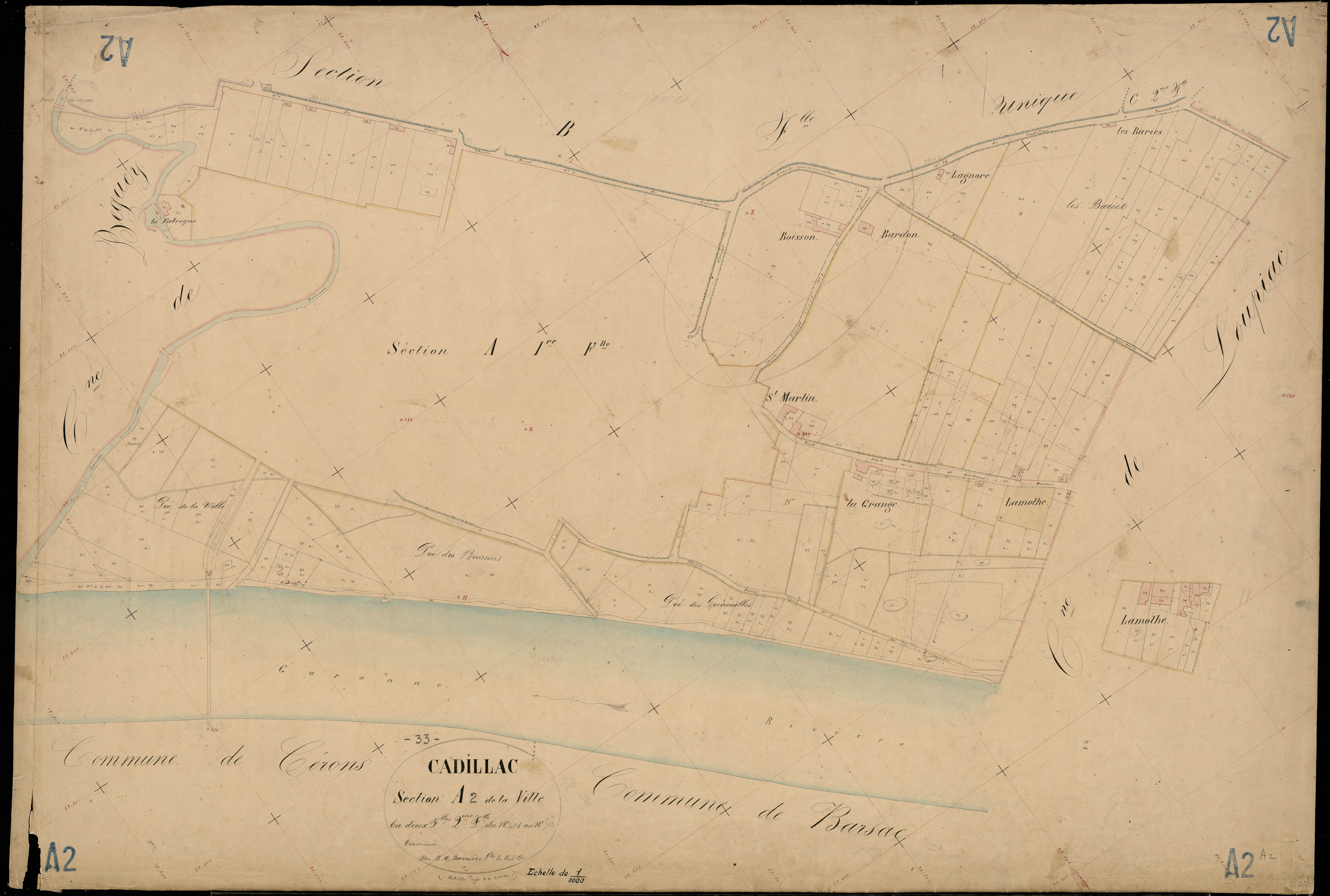 Cadillac - -Section A feuille 2 : La Ville
