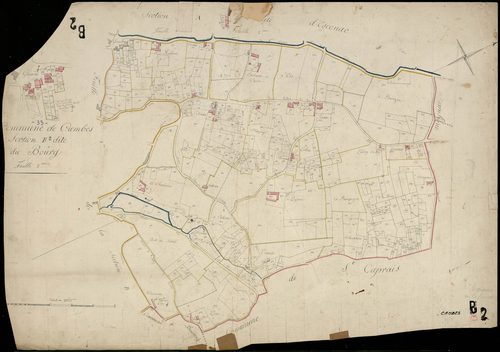 Cambes - -Section B feuille 2 : Le Bourg
