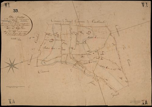 Camblanes-et-Meynac - -Tableau d'assemblage sections D, E, F, G : Meynac