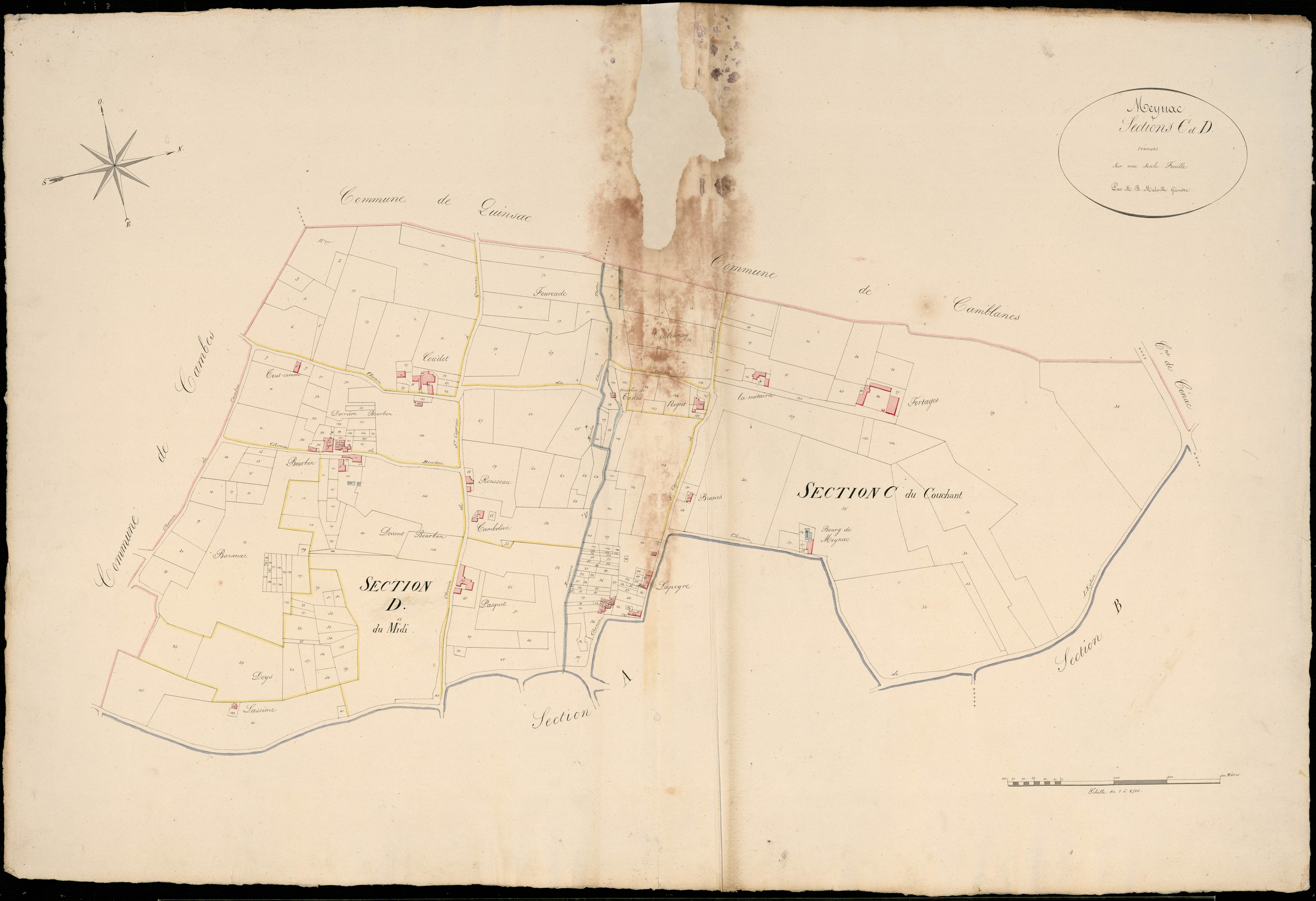 Camblanes-et-Meynac - -Sections C, D : Le Couchant et Le Midi