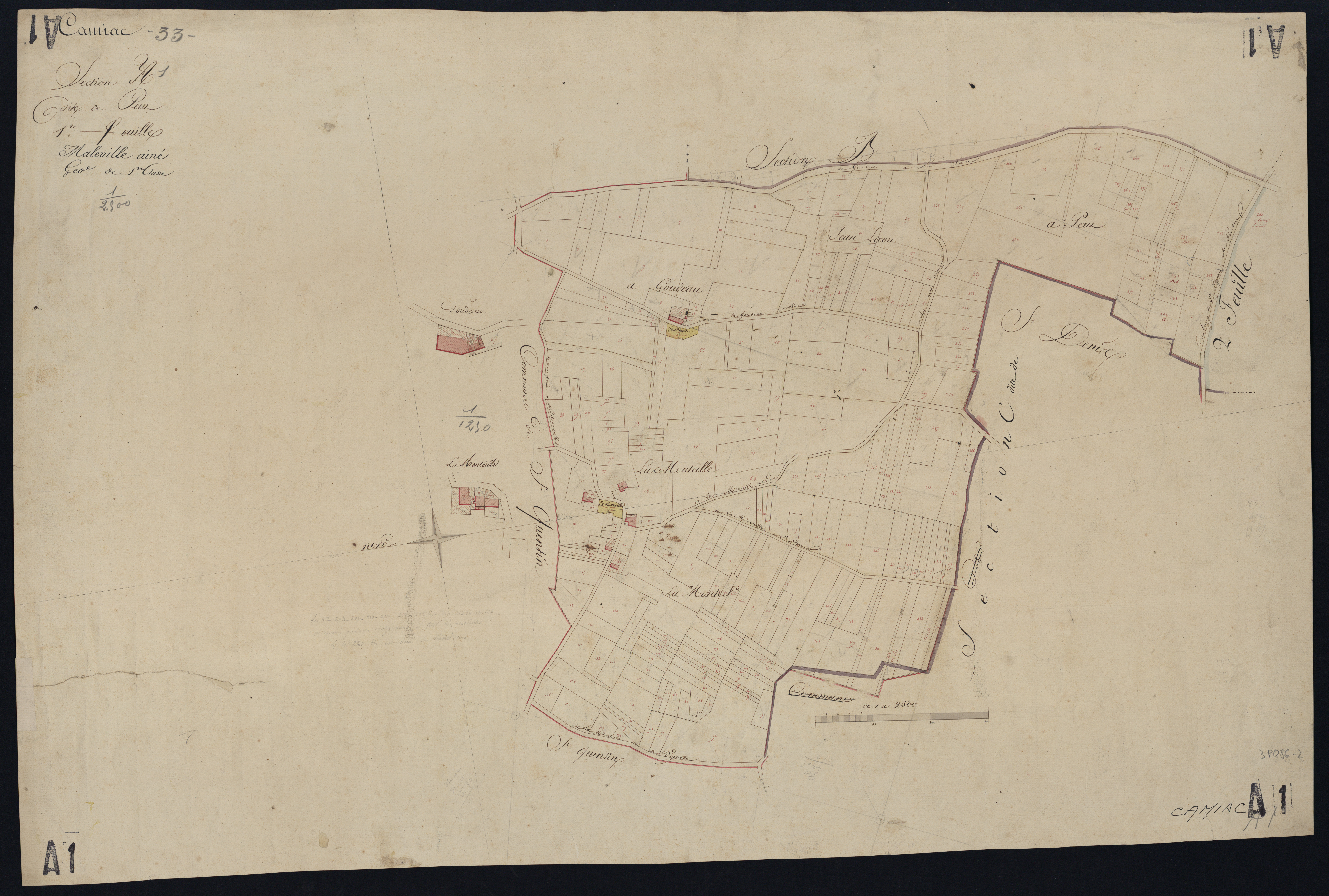 Camiac-et-Saint-Denis - -Section A feuille 1 : Peut