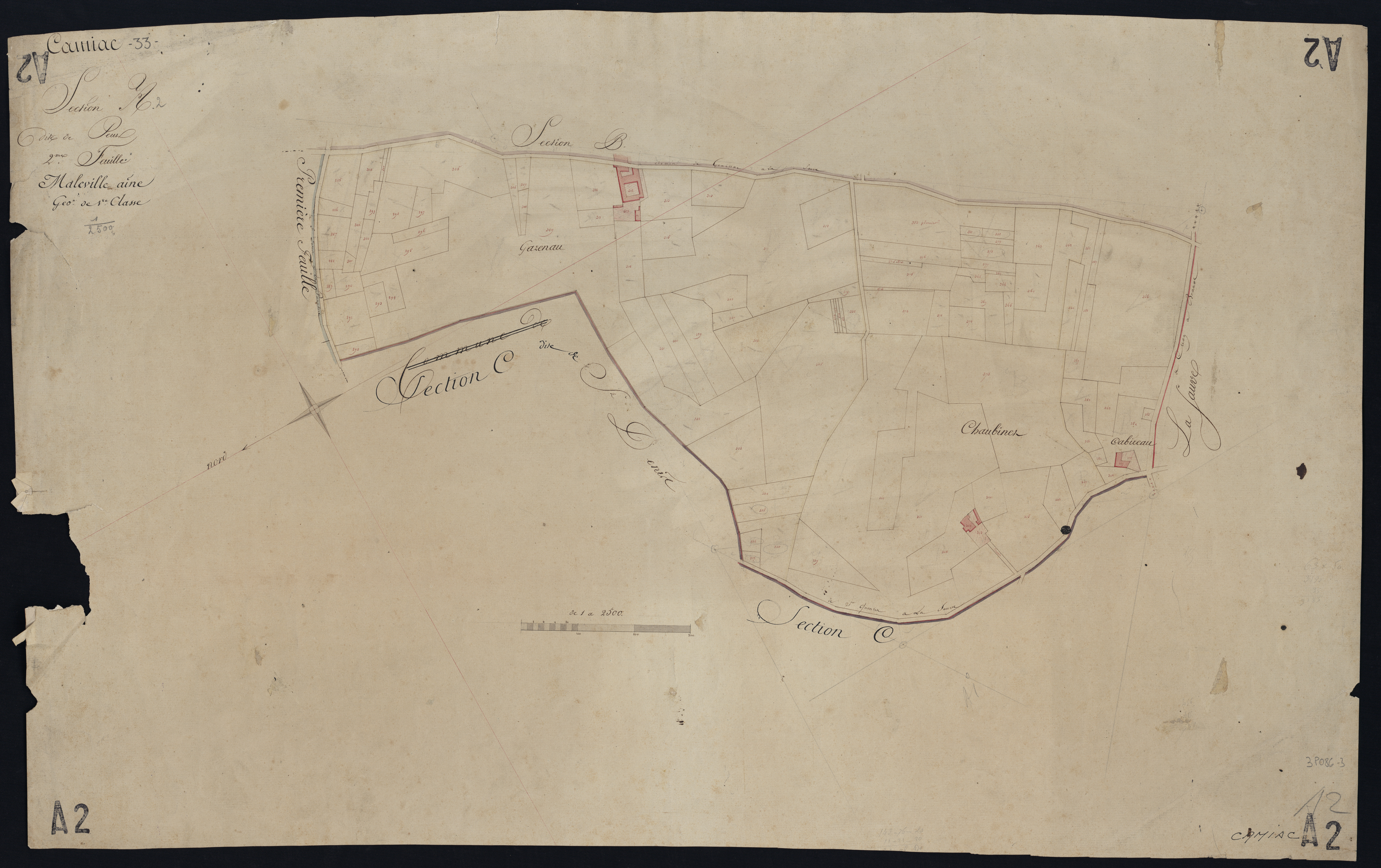 Camiac-et-Saint-Denis - -Section A feuille 2 : Peut