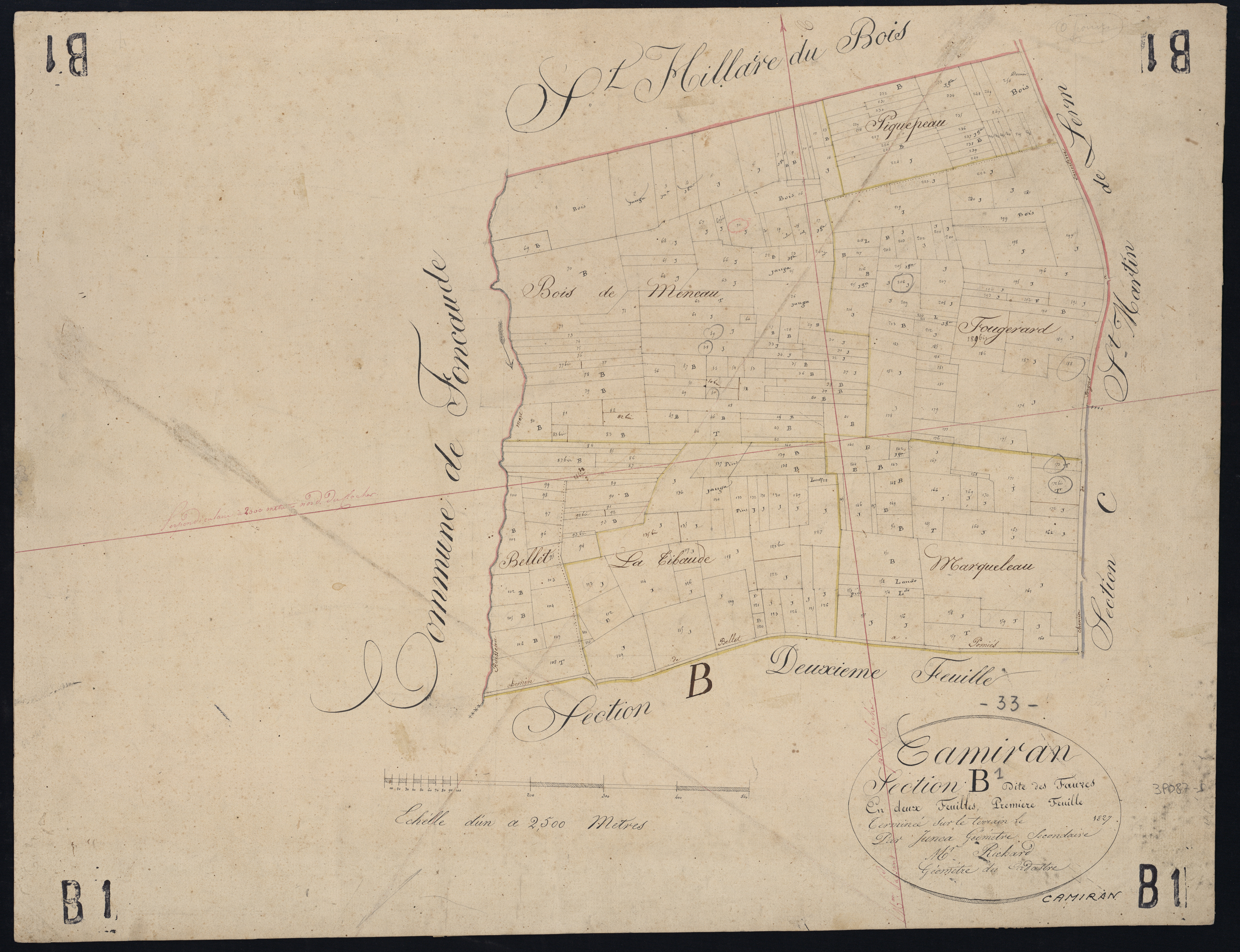 Camiran - -Section B feuille 1 : Les Faures
