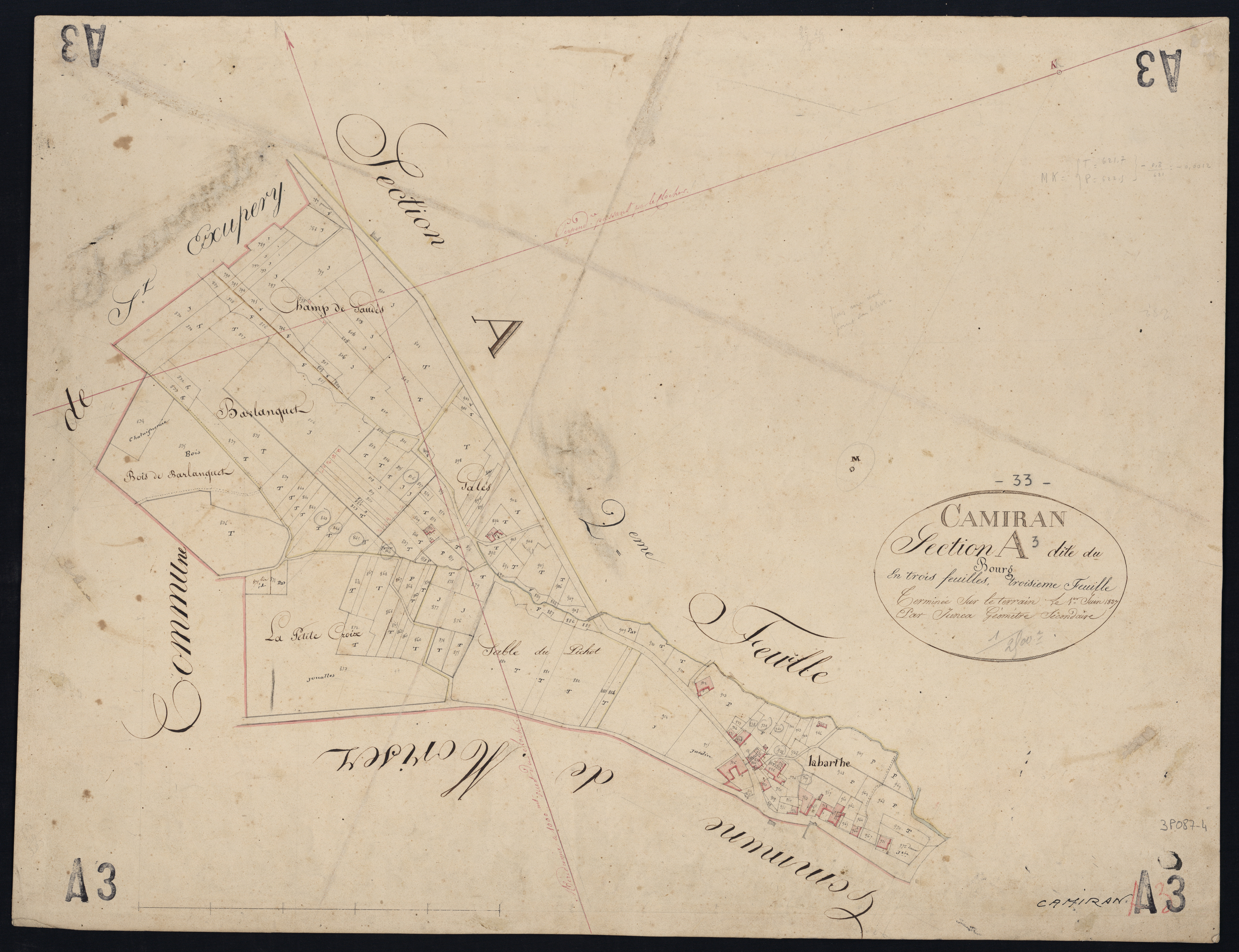 Camiran - -Section A feuille 3 : Le Bourg