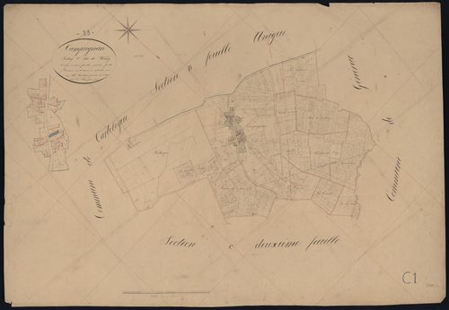 Campugnan - -Section C feuille 1 : Le Bourg