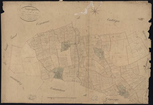 Campugnan - -Section C feuille 2 : Le Bourg