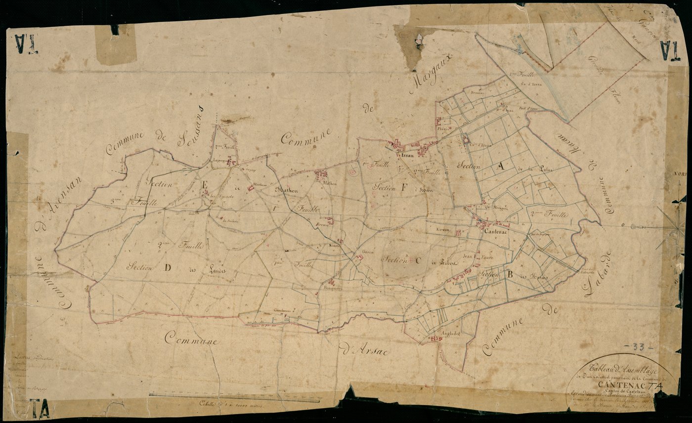 Cantenac - -Tableau d'assemblage :