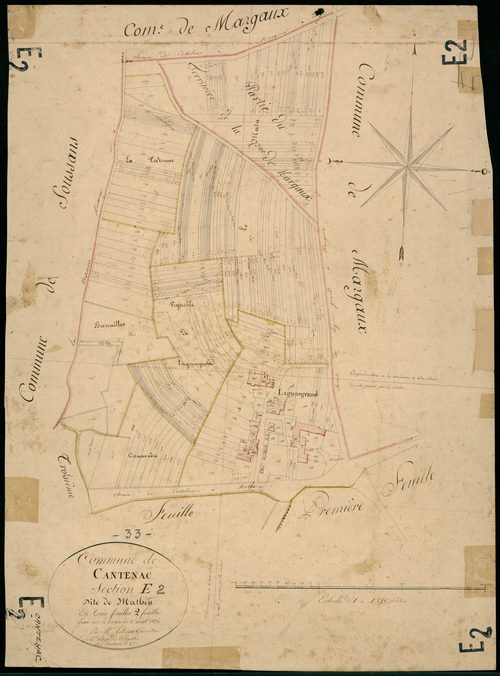 Cantenac - -Section E feuille 2 : Matheu