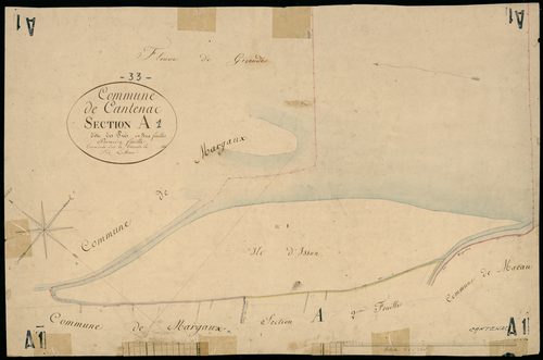 Cantenac - -Section A feuille 1 : Les Prés