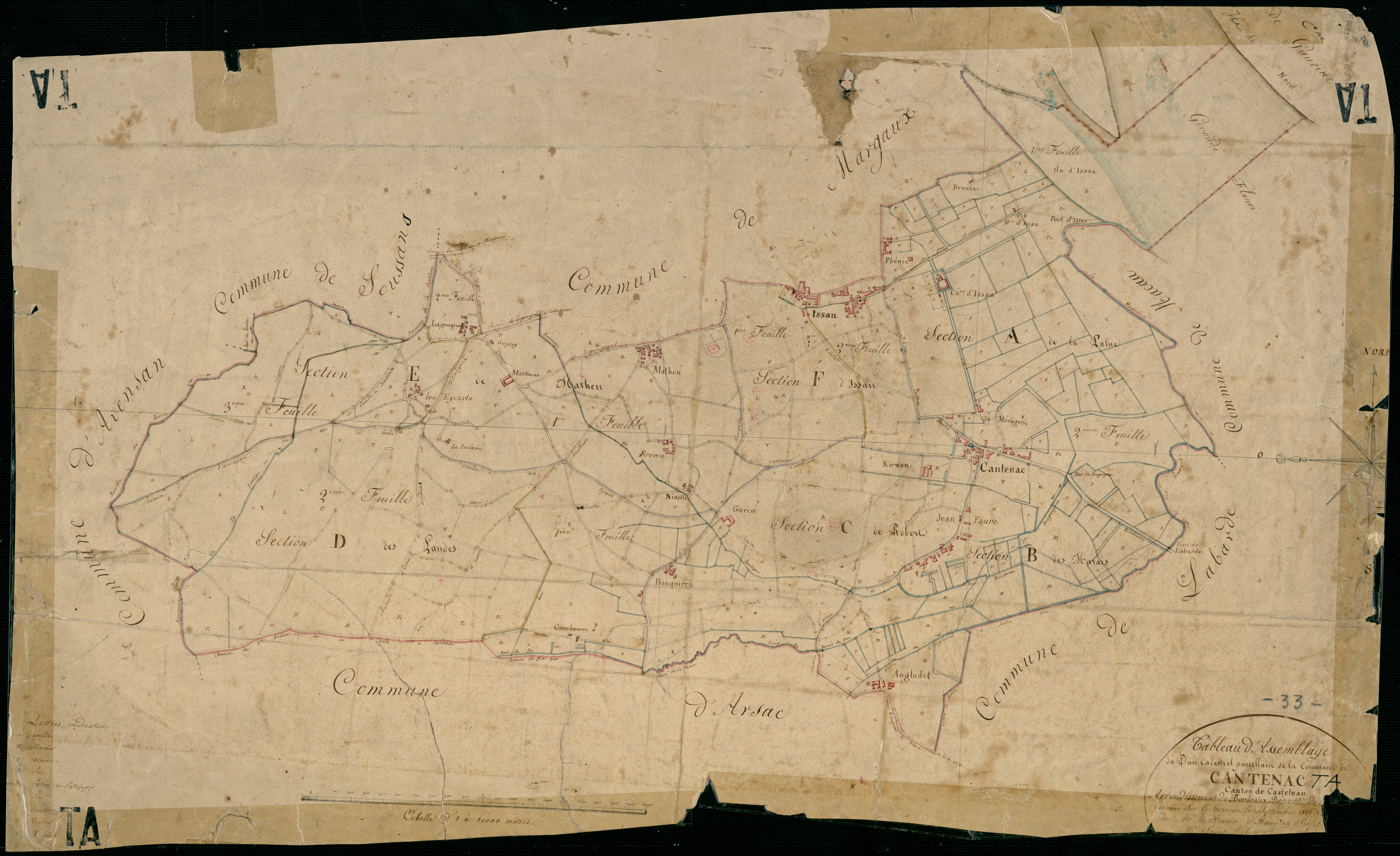 Cantenac - -Tableau d'assemblage :