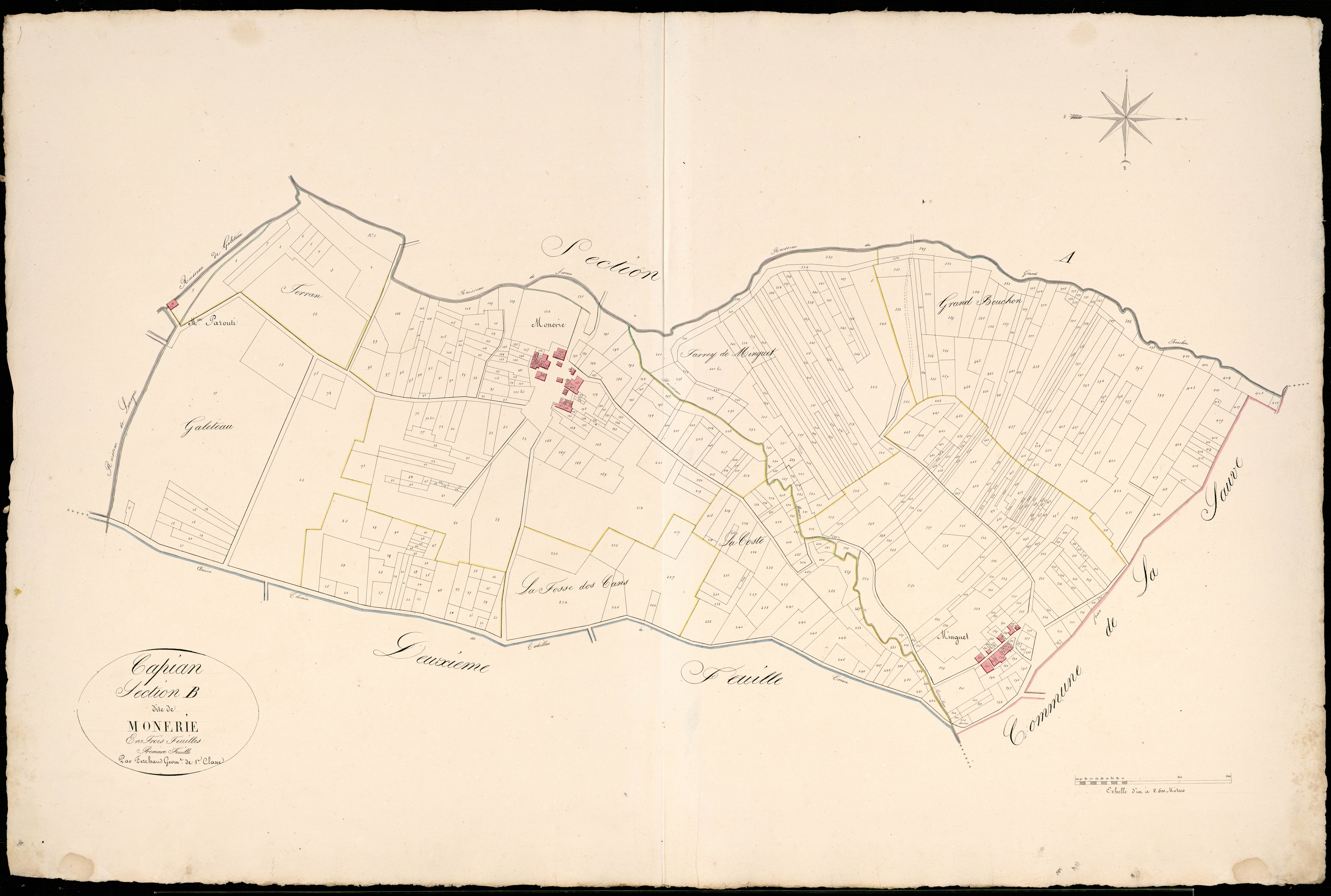 Capian - -Section B feuille 1 : Monerie