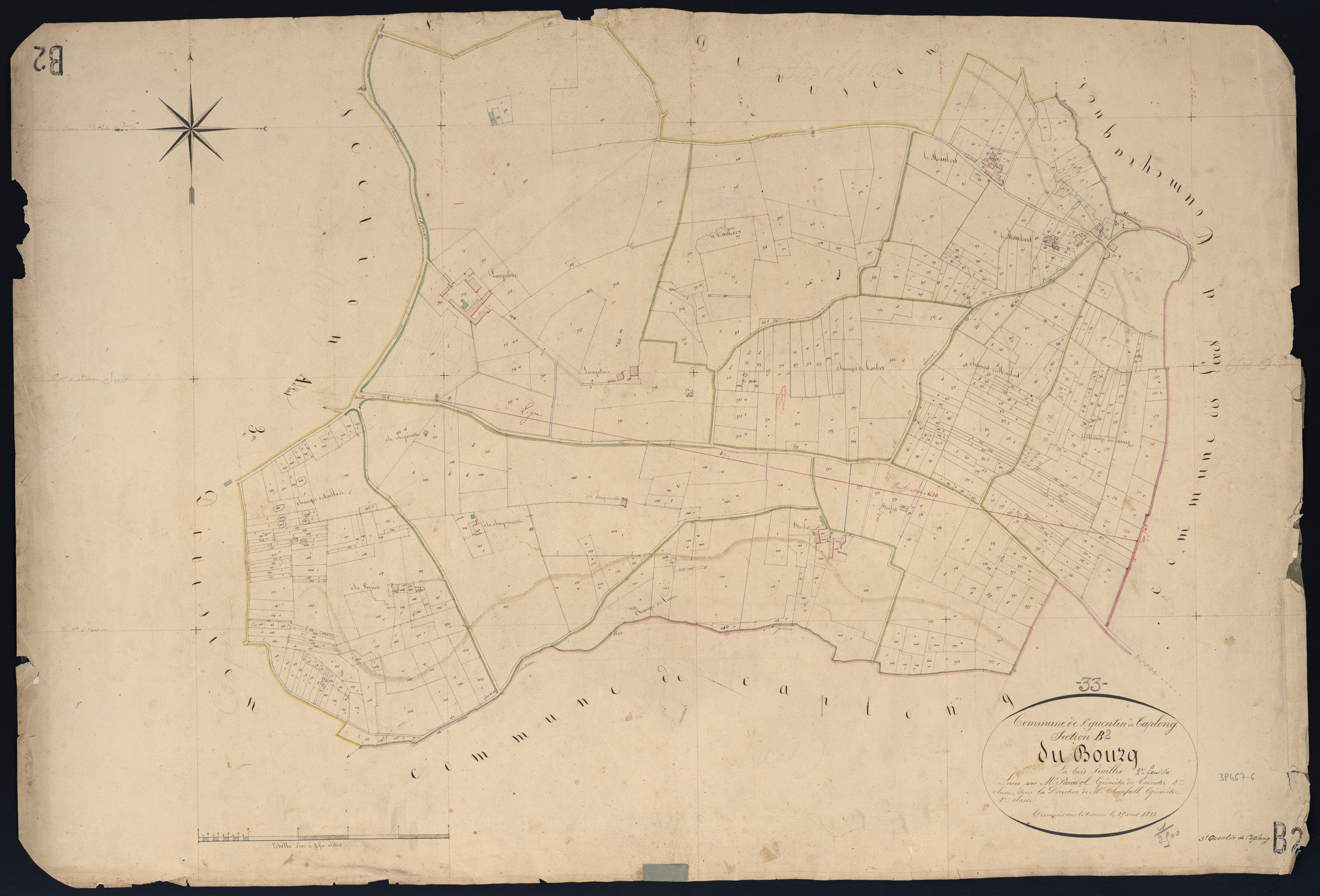 Caplong - -Section B feuille 2 : Le Bourg