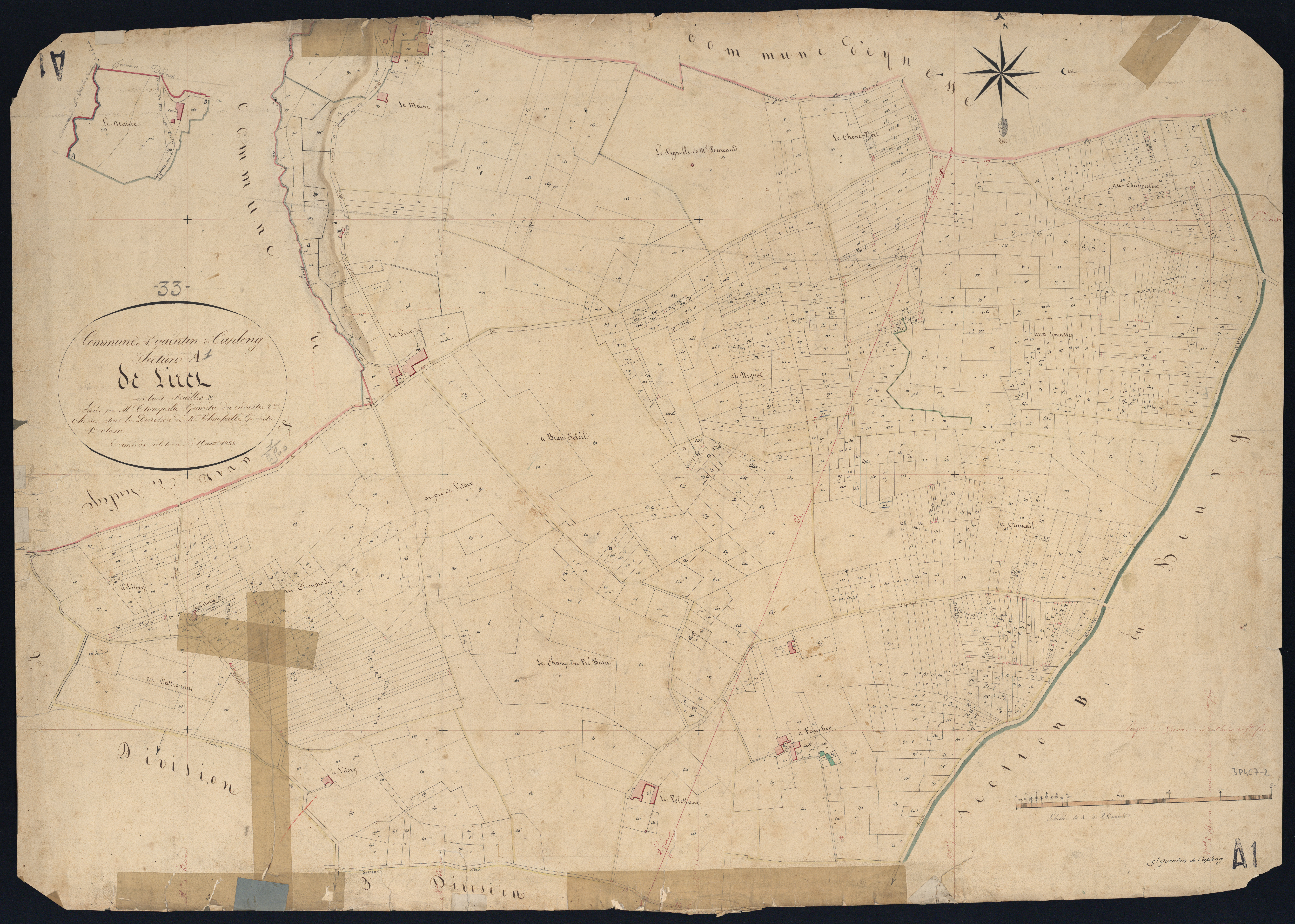 Caplong - -Section A feuille 1 : Liret