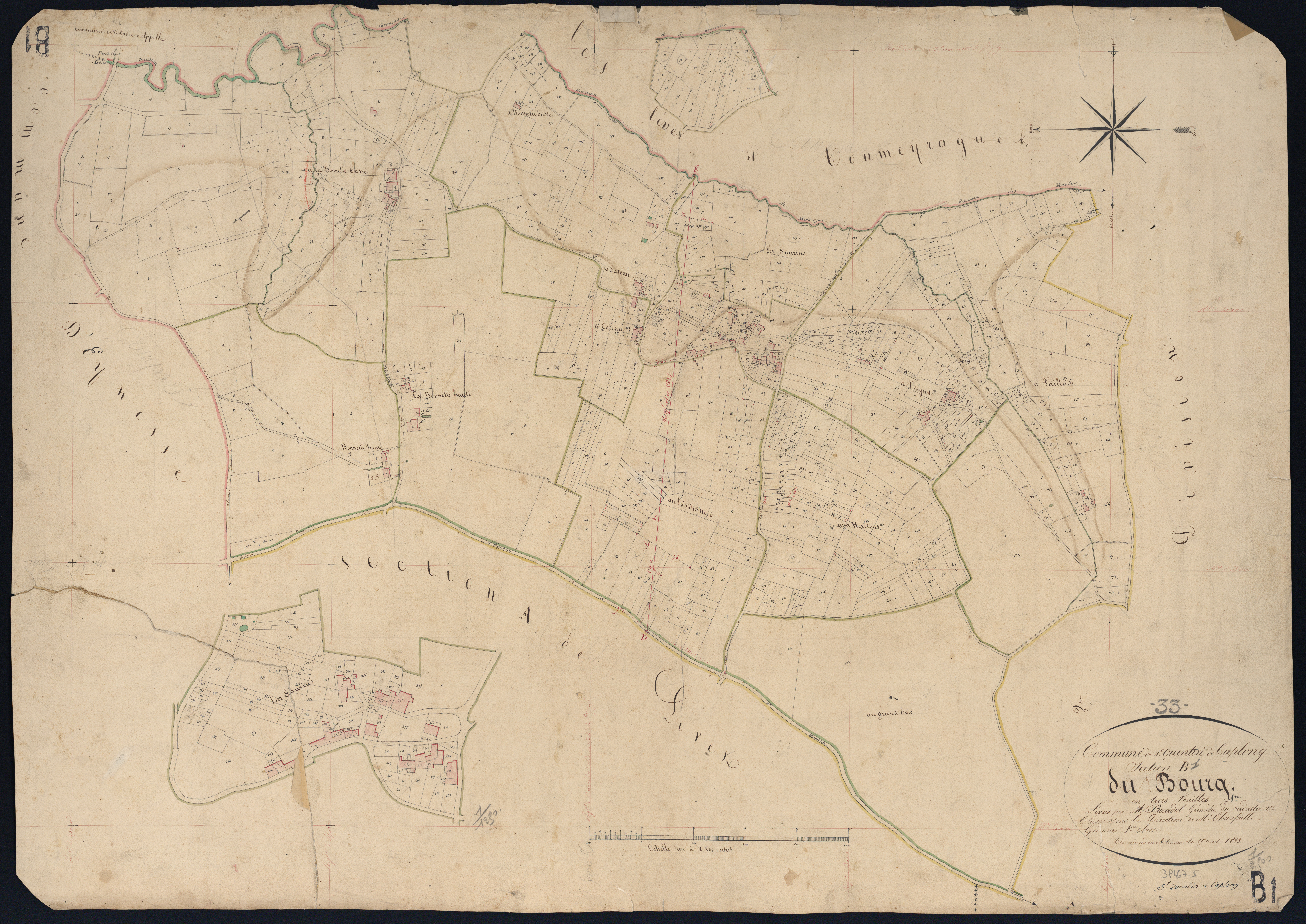 Caplong - -Section B feuille 1 : Le Bourg