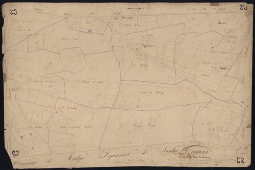 Captieux - -Section C feuille 2 : Le Bourg