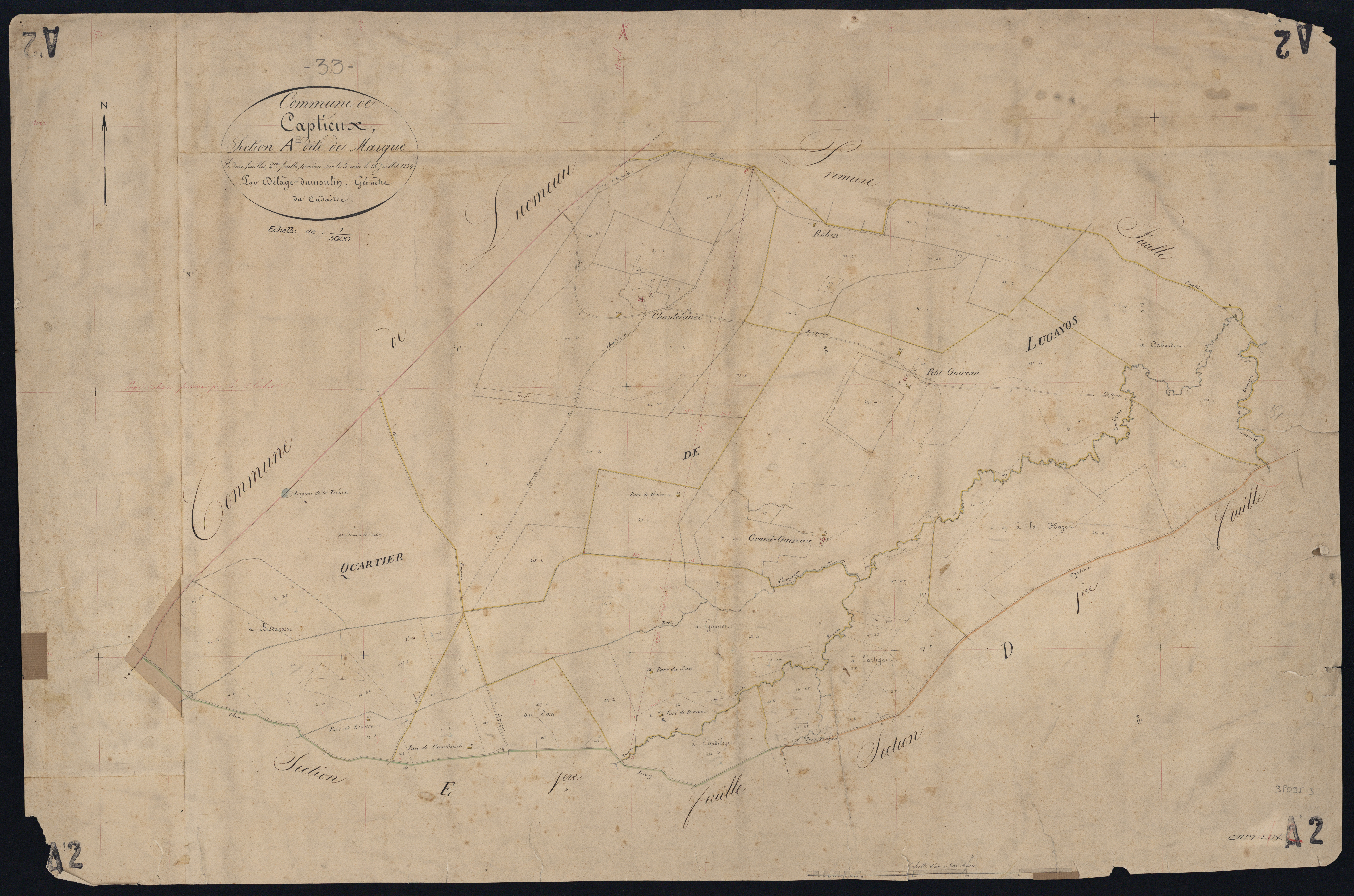 Captieux - -Section A feuille 2 : Marque