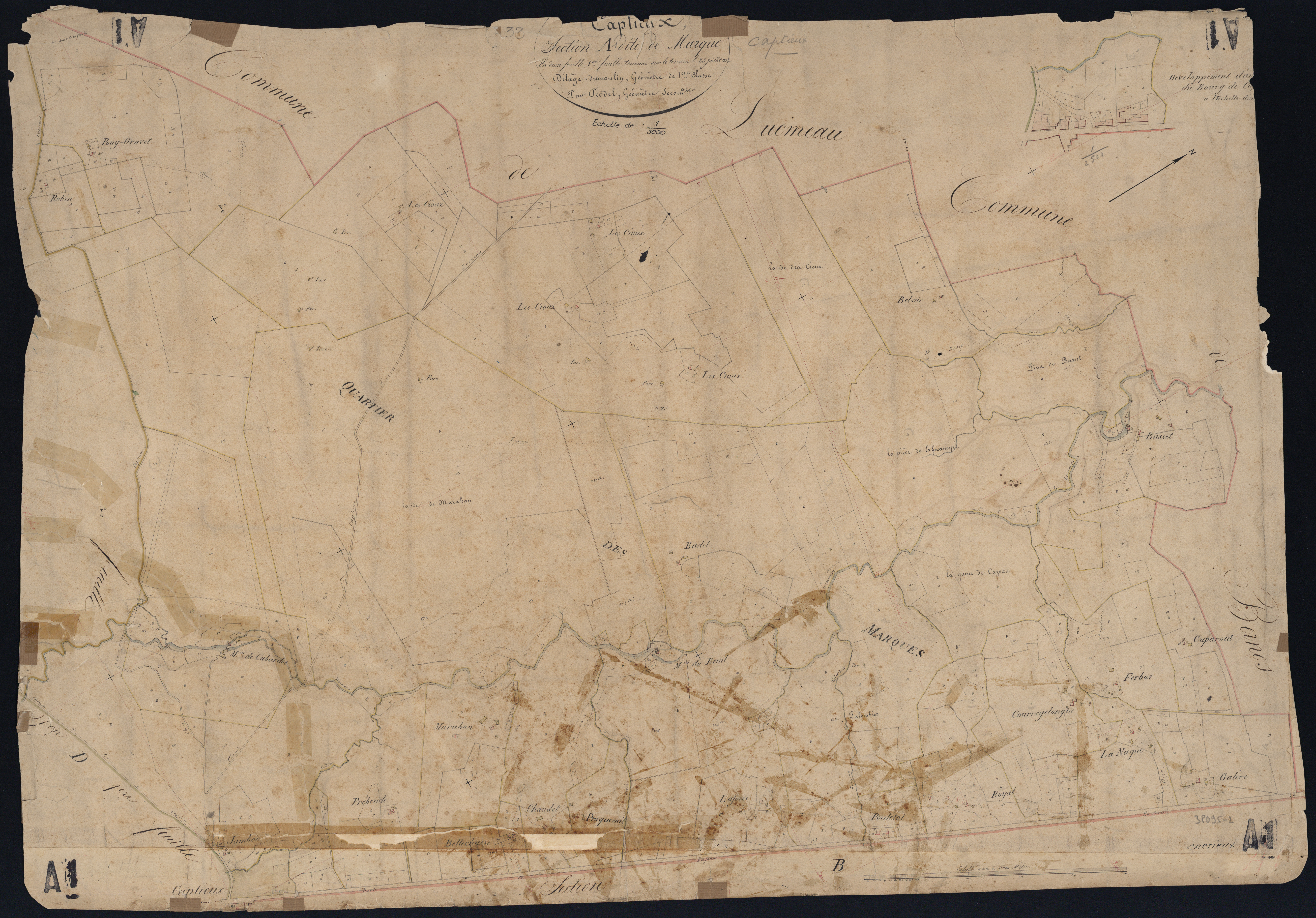 Captieux - -Section A feuille 1 : Marque
